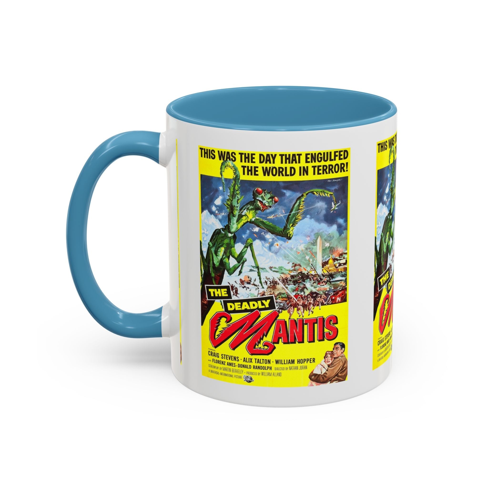 Cult Classic Movie Poster Art Accent Coffee Mug (11, 15oz) - Deadly Mantis 1957 - POPvault