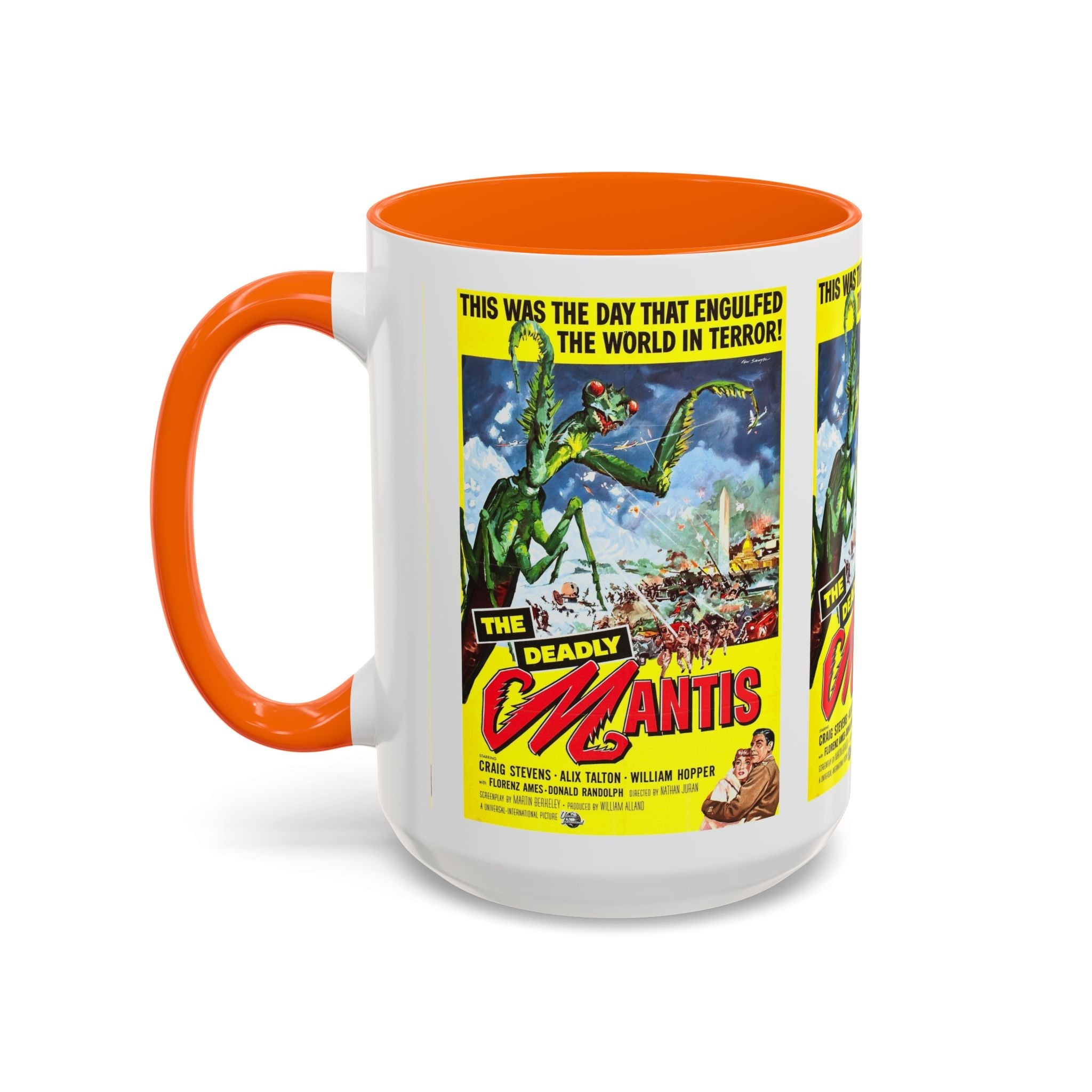 Cult Classic Movie Poster Art Accent Coffee Mug (11, 15oz) - Deadly Mantis 1957 - POPvault