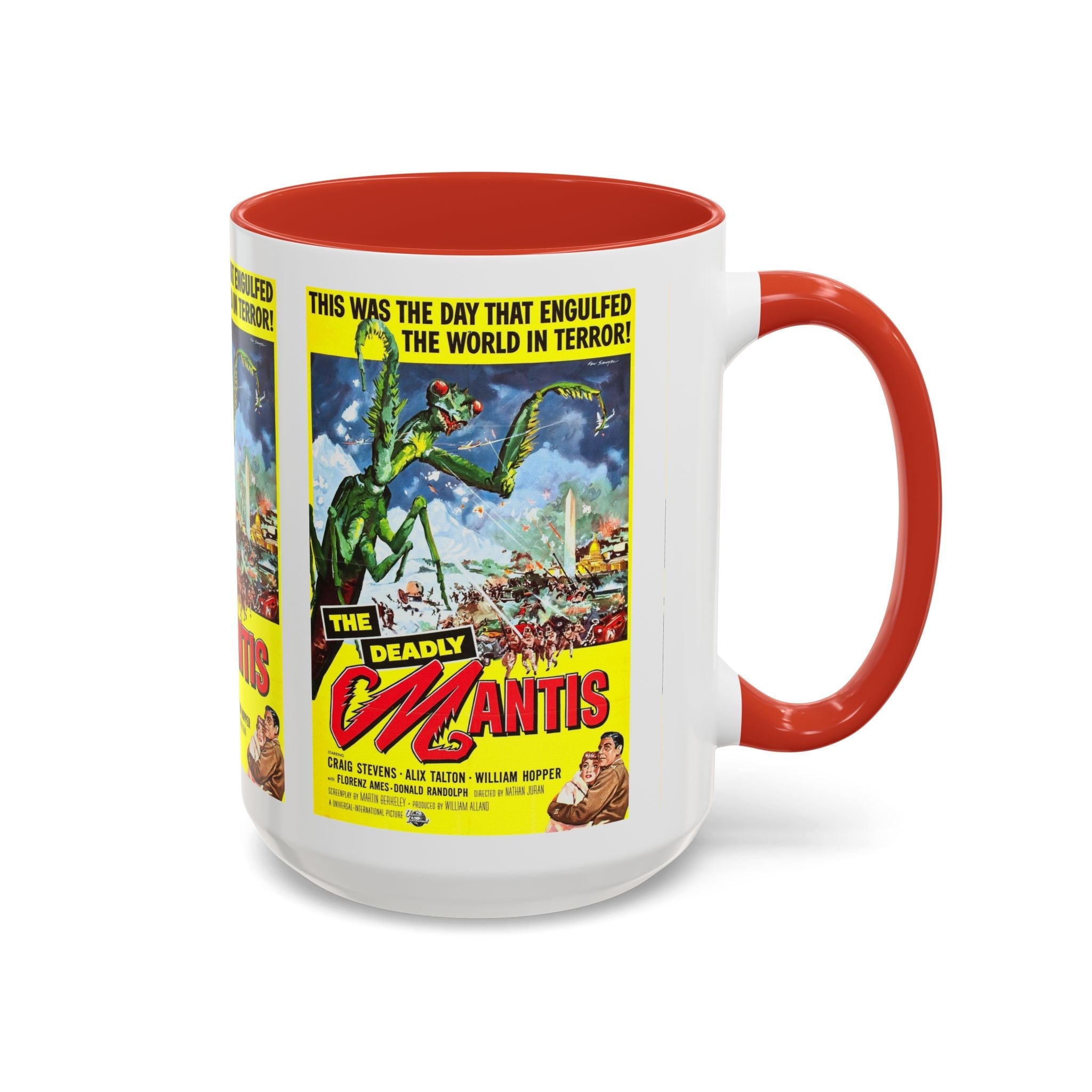 Cult Classic Movie Poster Art Accent Coffee Mug (11, 15oz) - Deadly Mantis 1957 - POPvault