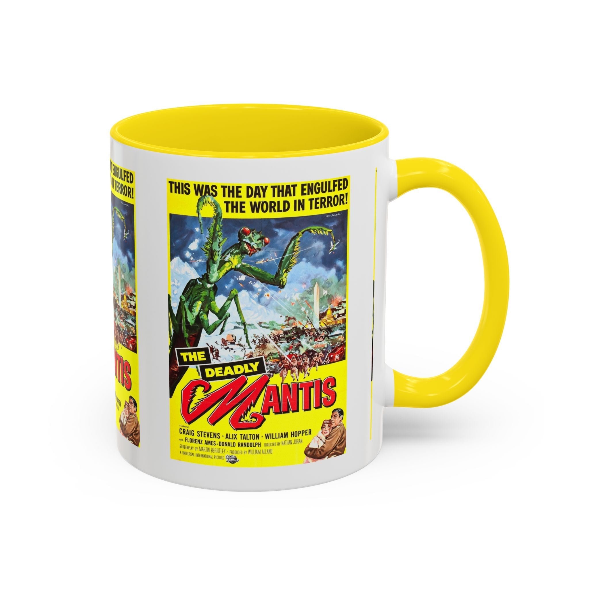 Cult Classic Movie Poster Art Accent Coffee Mug (11, 15oz) - Deadly Mantis 1957 - POPvault