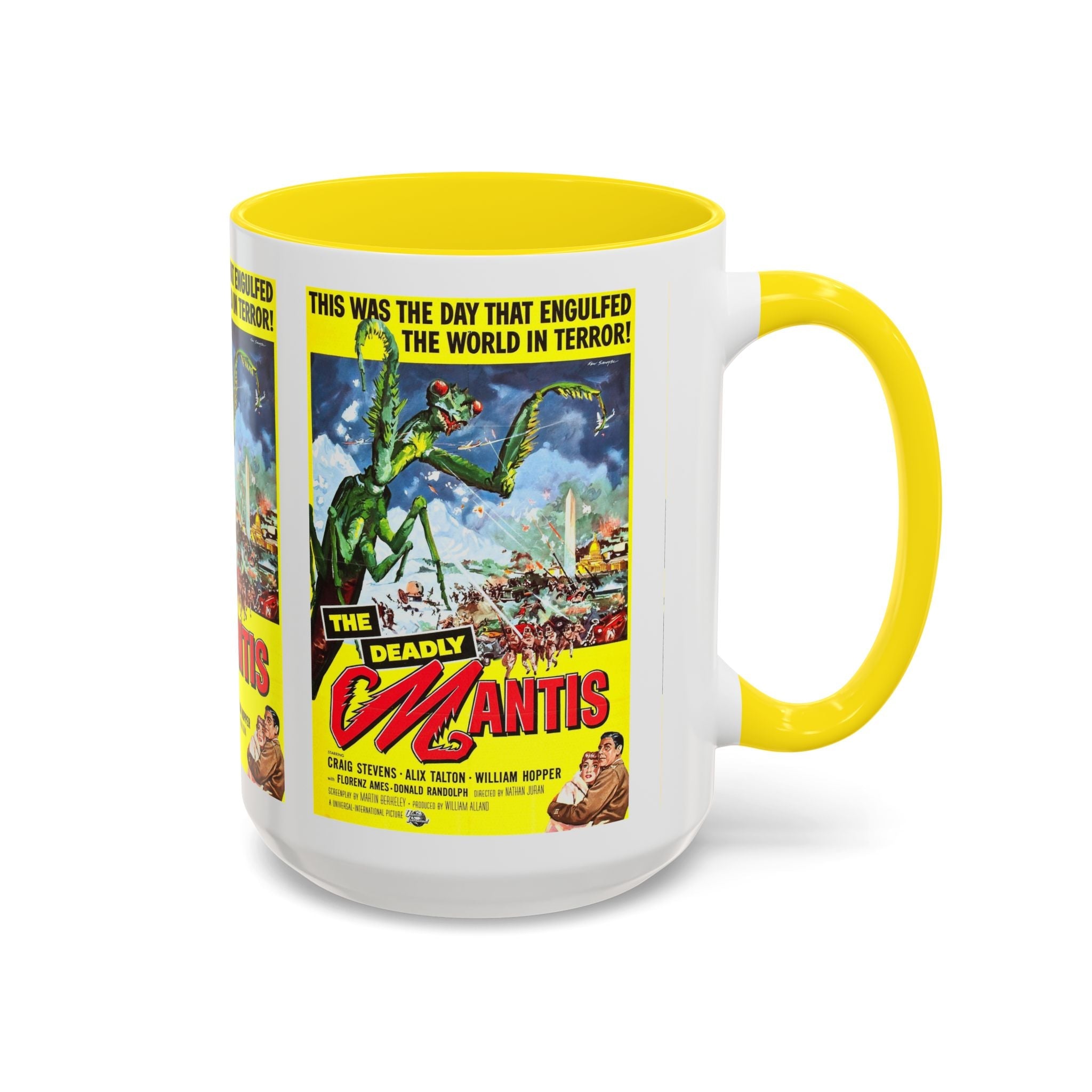 Cult Classic Movie Poster Art Accent Coffee Mug (11, 15oz) - Deadly Mantis 1957 - POPvault