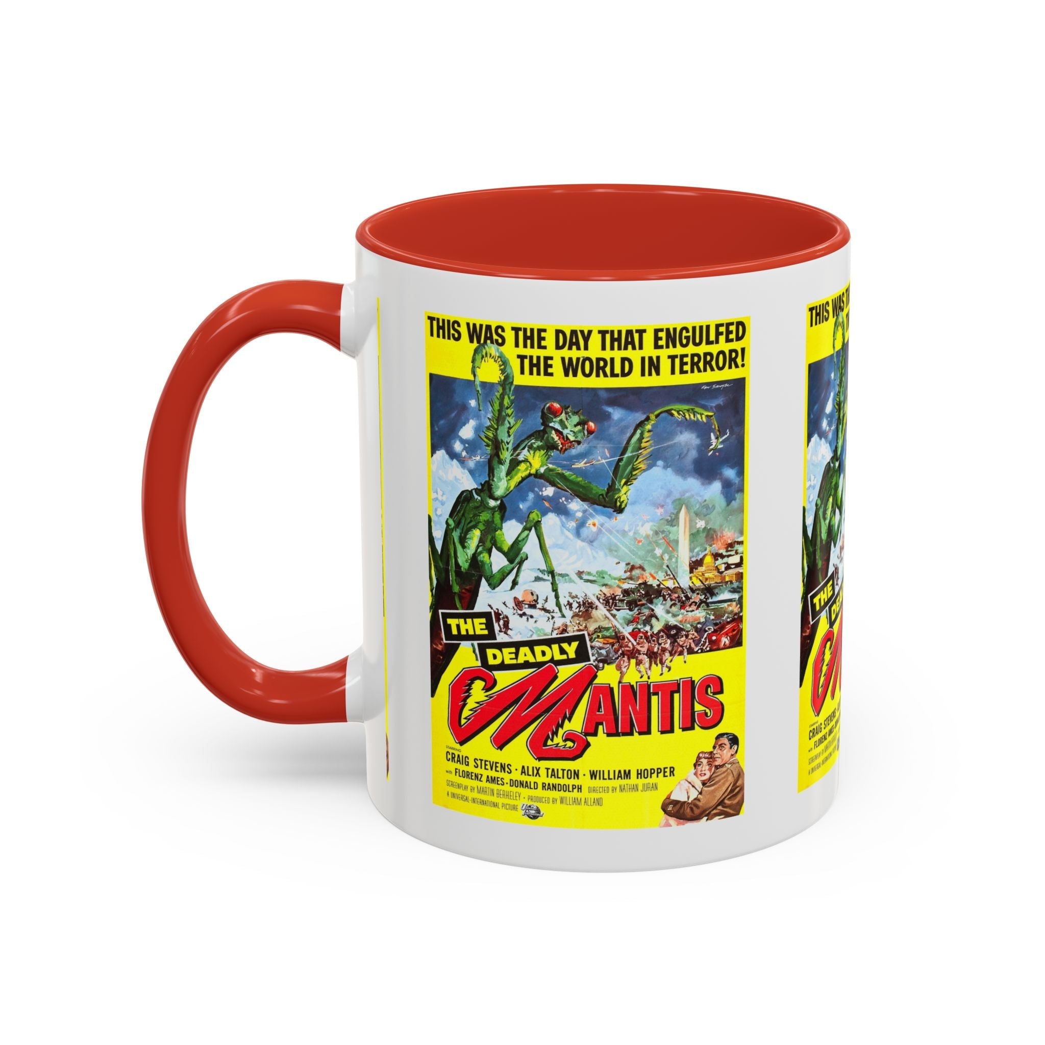 Cult Classic Movie Poster Art Accent Coffee Mug (11, 15oz) - Deadly Mantis 1957 - POPvault
