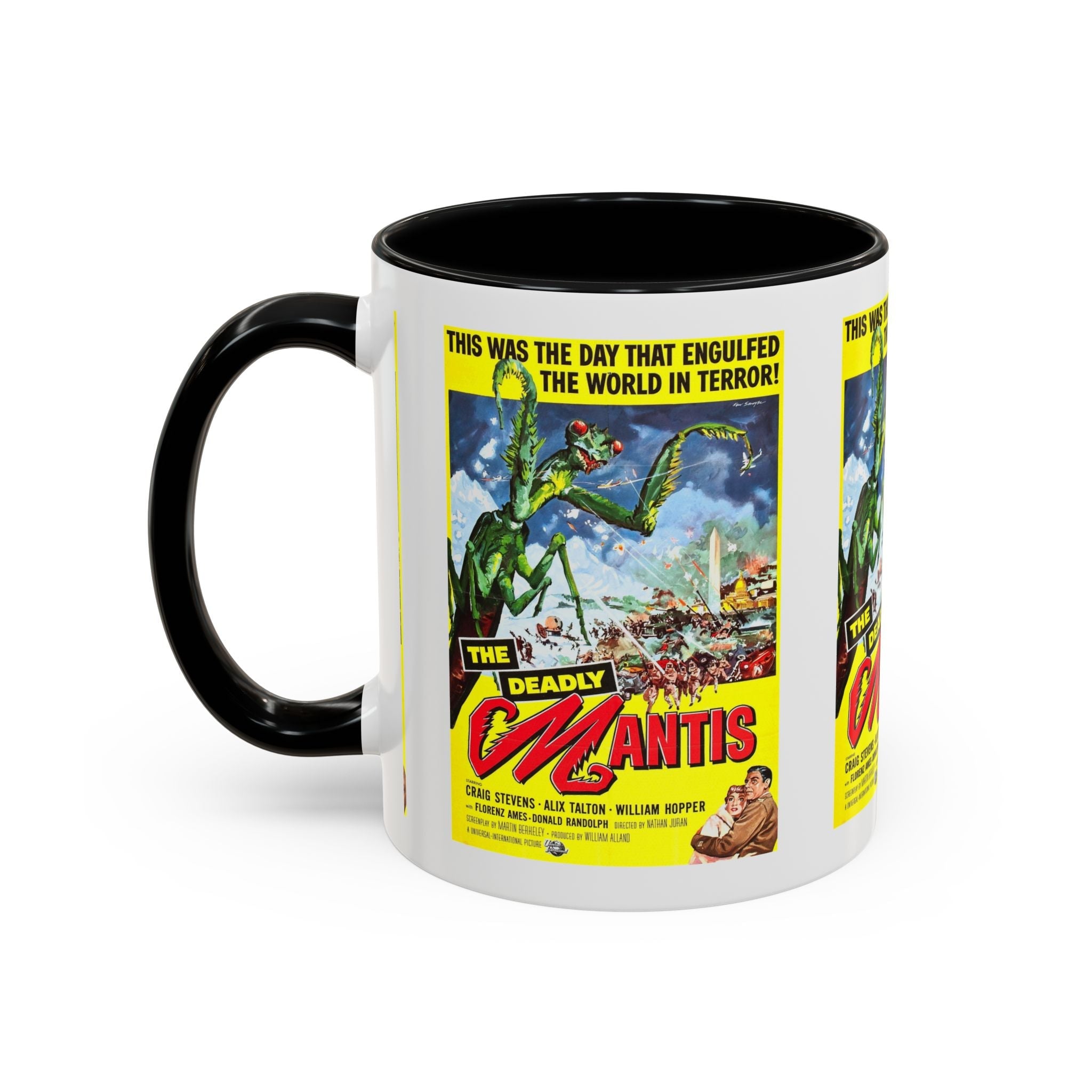Cult Classic Movie Poster Art Accent Coffee Mug (11, 15oz) - Deadly Mantis 1957 - POPvault