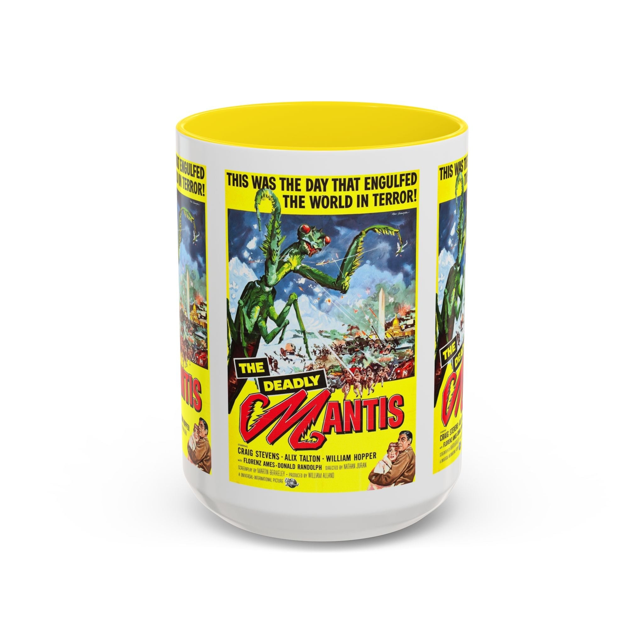 Cult Classic Movie Poster Art Accent Coffee Mug (11, 15oz) - Deadly Mantis 1957 - POPvault