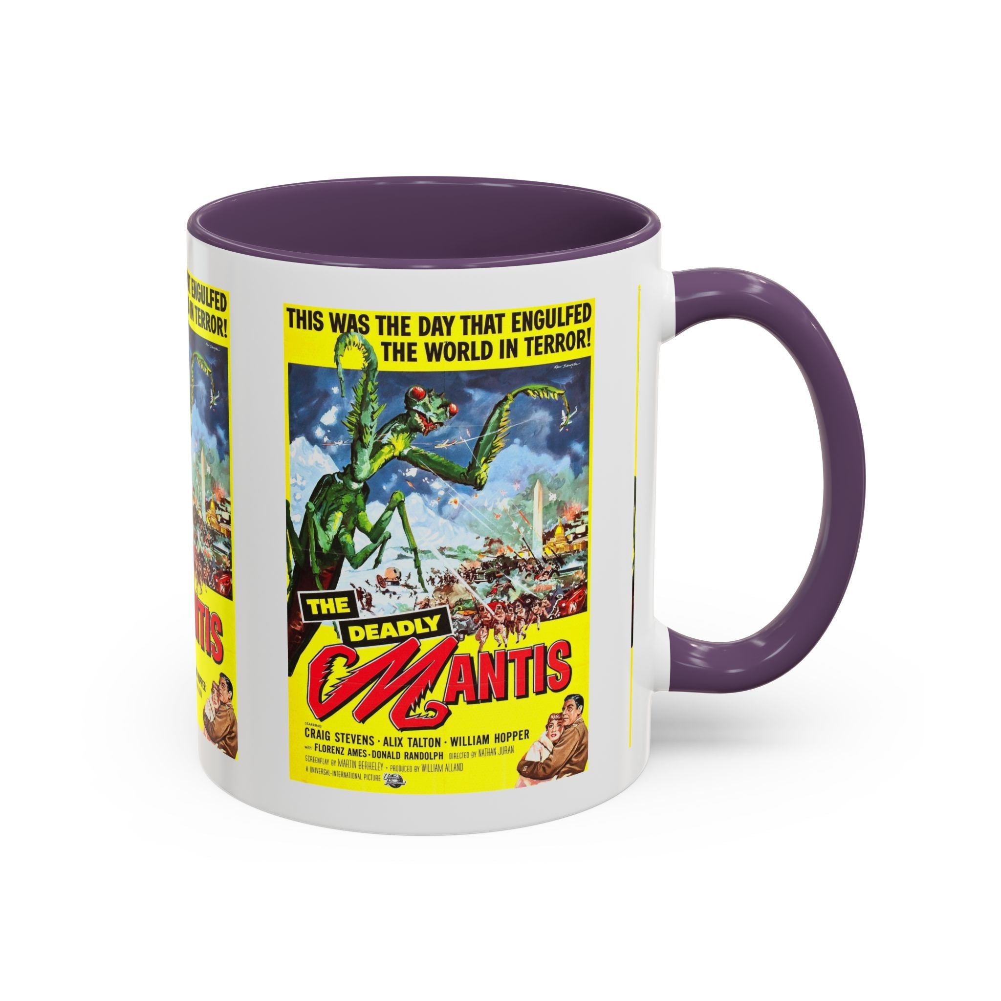 Cult Classic Movie Poster Art Accent Coffee Mug (11, 15oz) - Deadly Mantis 1957 - POPvault