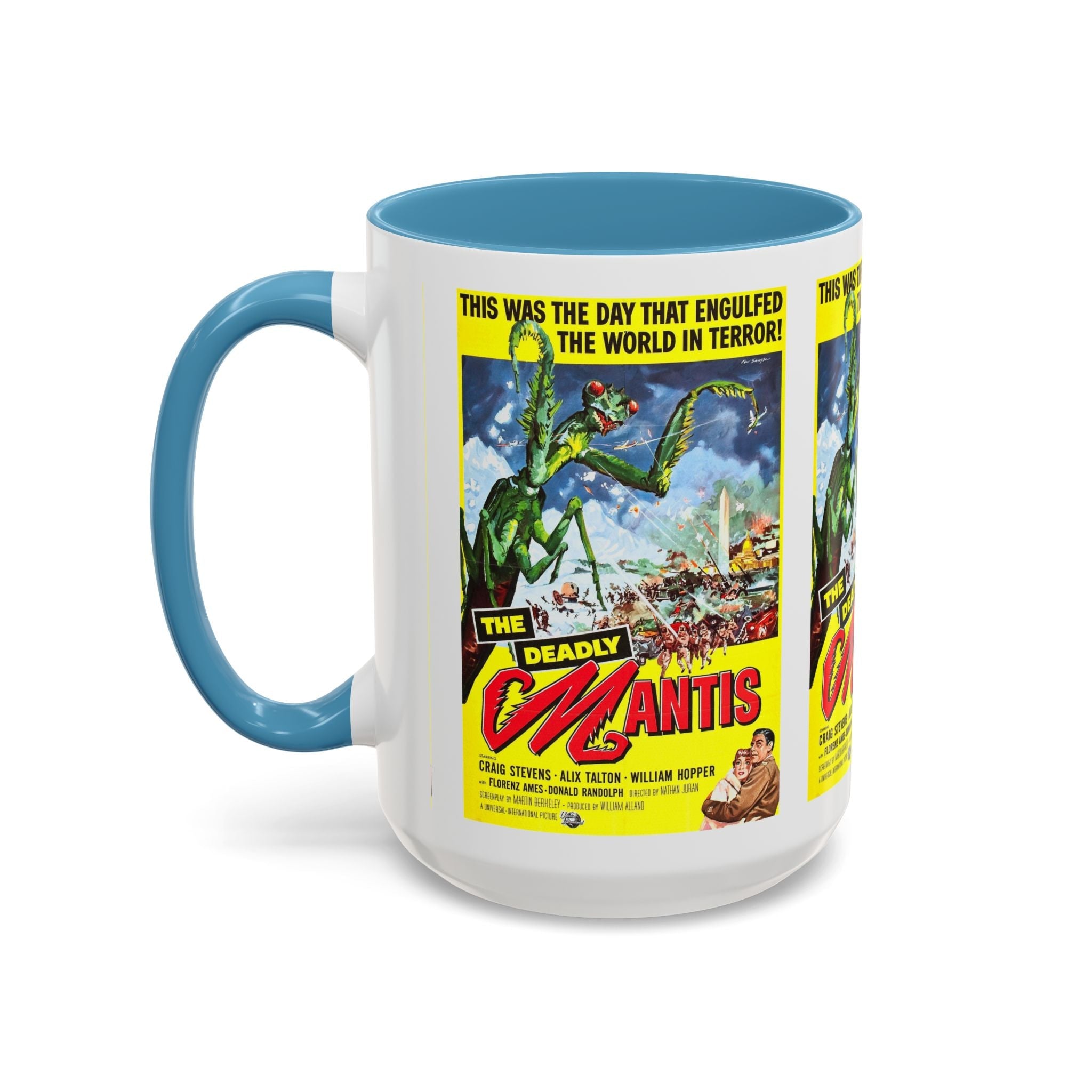 Cult Classic Movie Poster Art Accent Coffee Mug (11, 15oz) - Deadly Mantis 1957 - POPvault