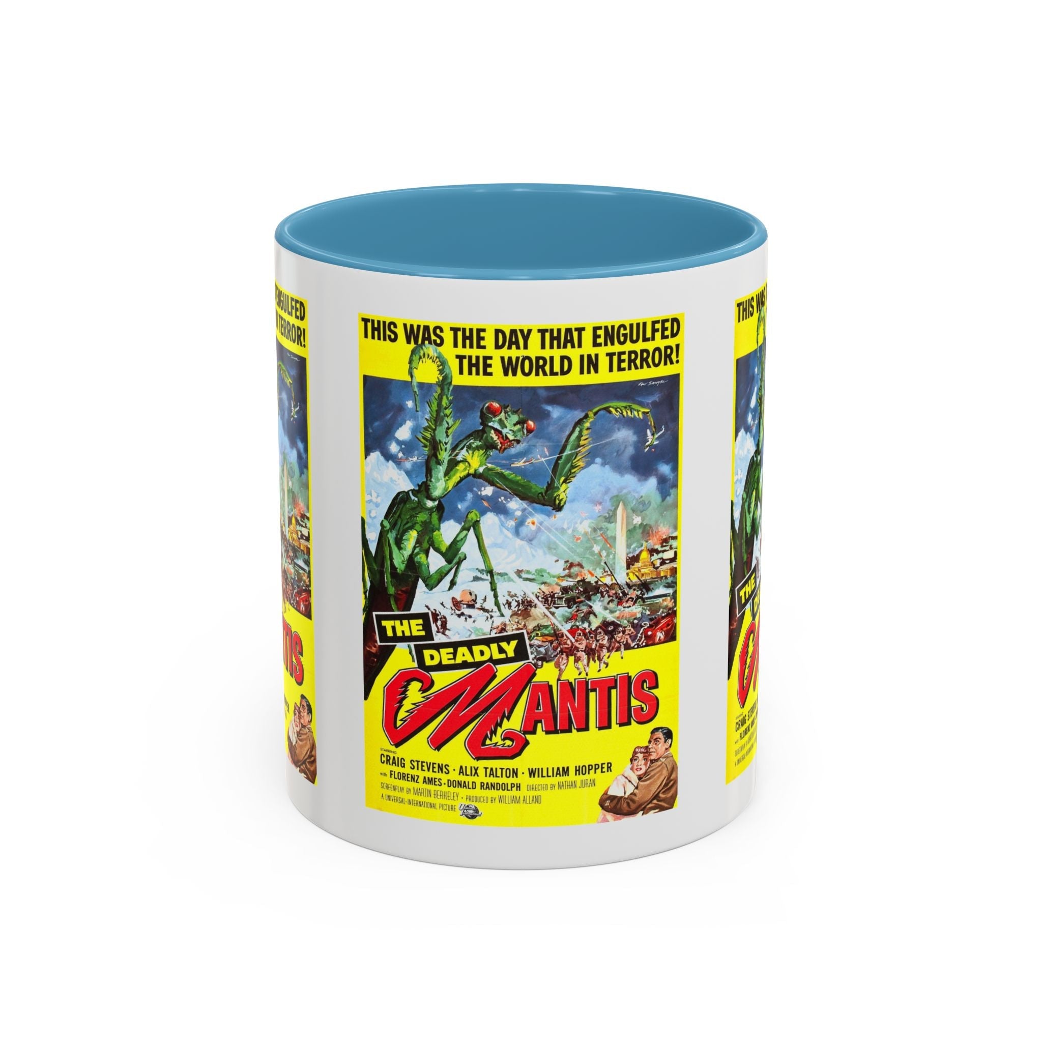Cult Classic Movie Poster Art Accent Coffee Mug (11, 15oz) - Deadly Mantis 1957 - POPvault