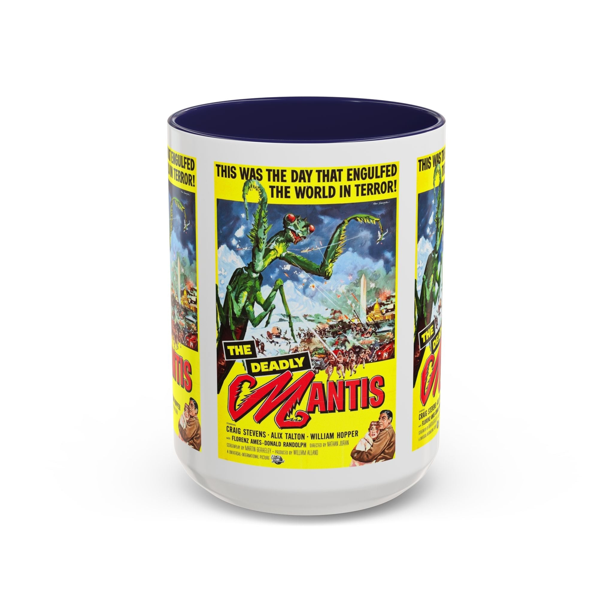 Cult Classic Movie Poster Art Accent Coffee Mug (11, 15oz) - Deadly Mantis 1957 - POPvault