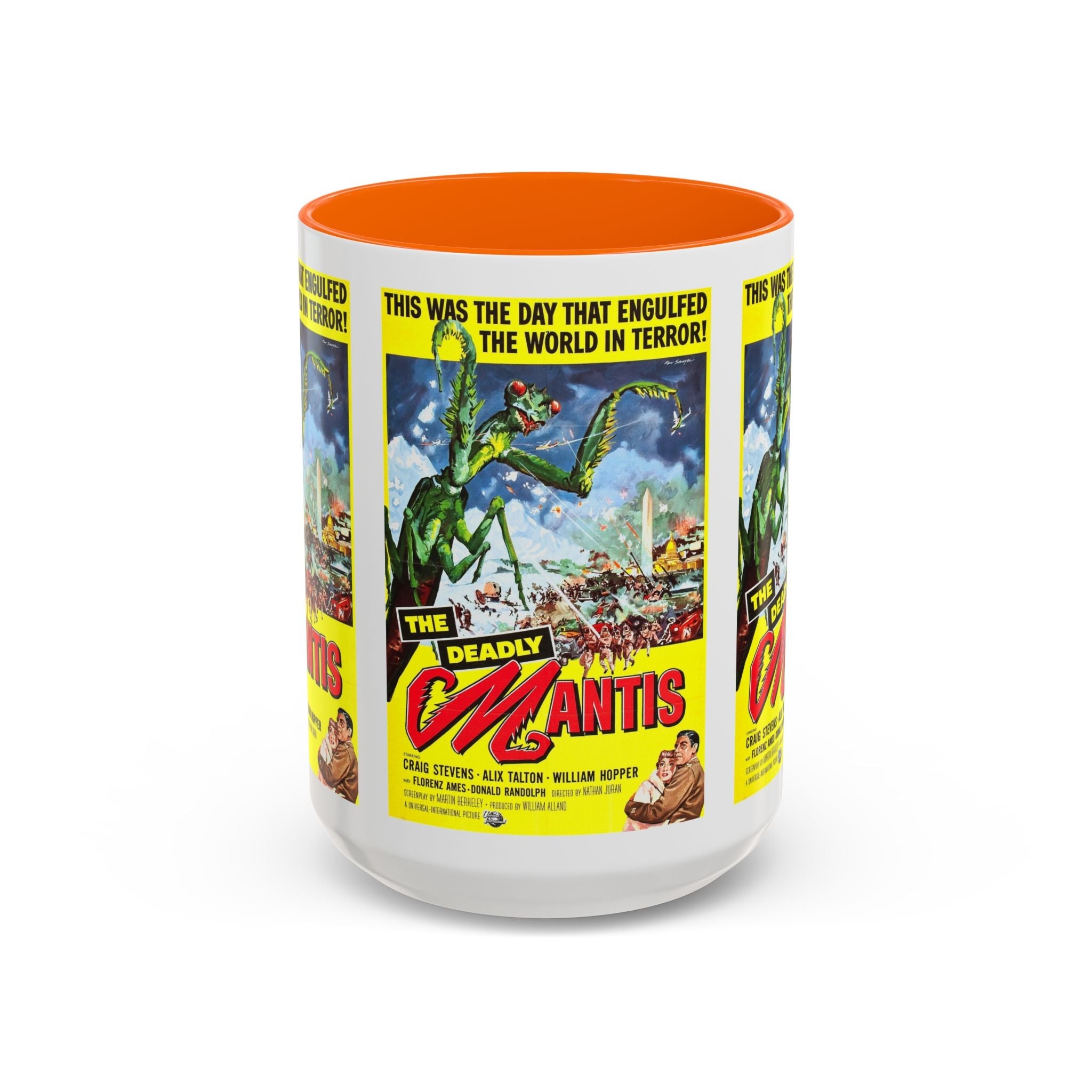 Cult Classic Movie Poster Art Accent Coffee Mug (11, 15oz) - Deadly Mantis 1957 - POPvault