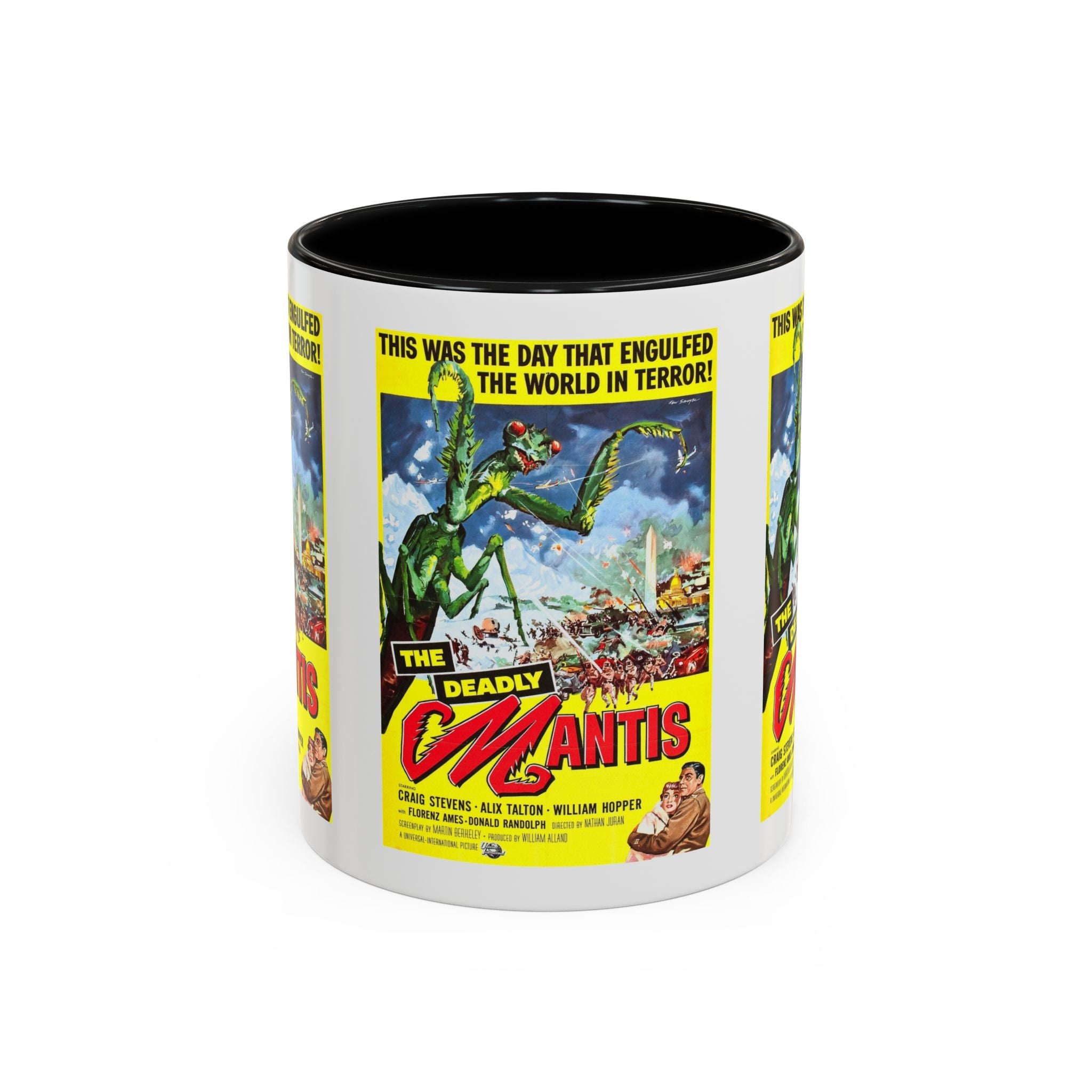 Cult Classic Movie Poster Art Accent Coffee Mug (11, 15oz) - Deadly Mantis 1957 - POPvault