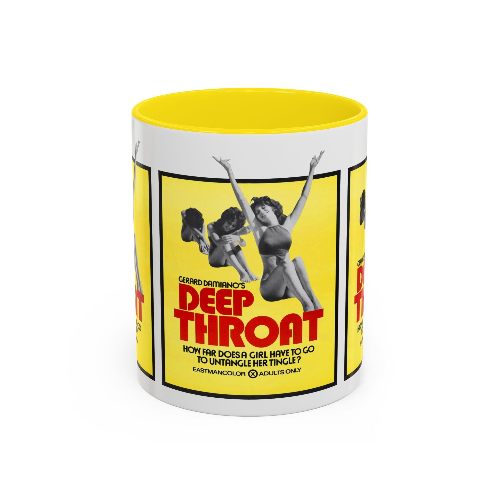 Cult Classic Movie Poster Art Accent Coffee Mug (11, 15oz) - Deep Throat 1972 - POPvault