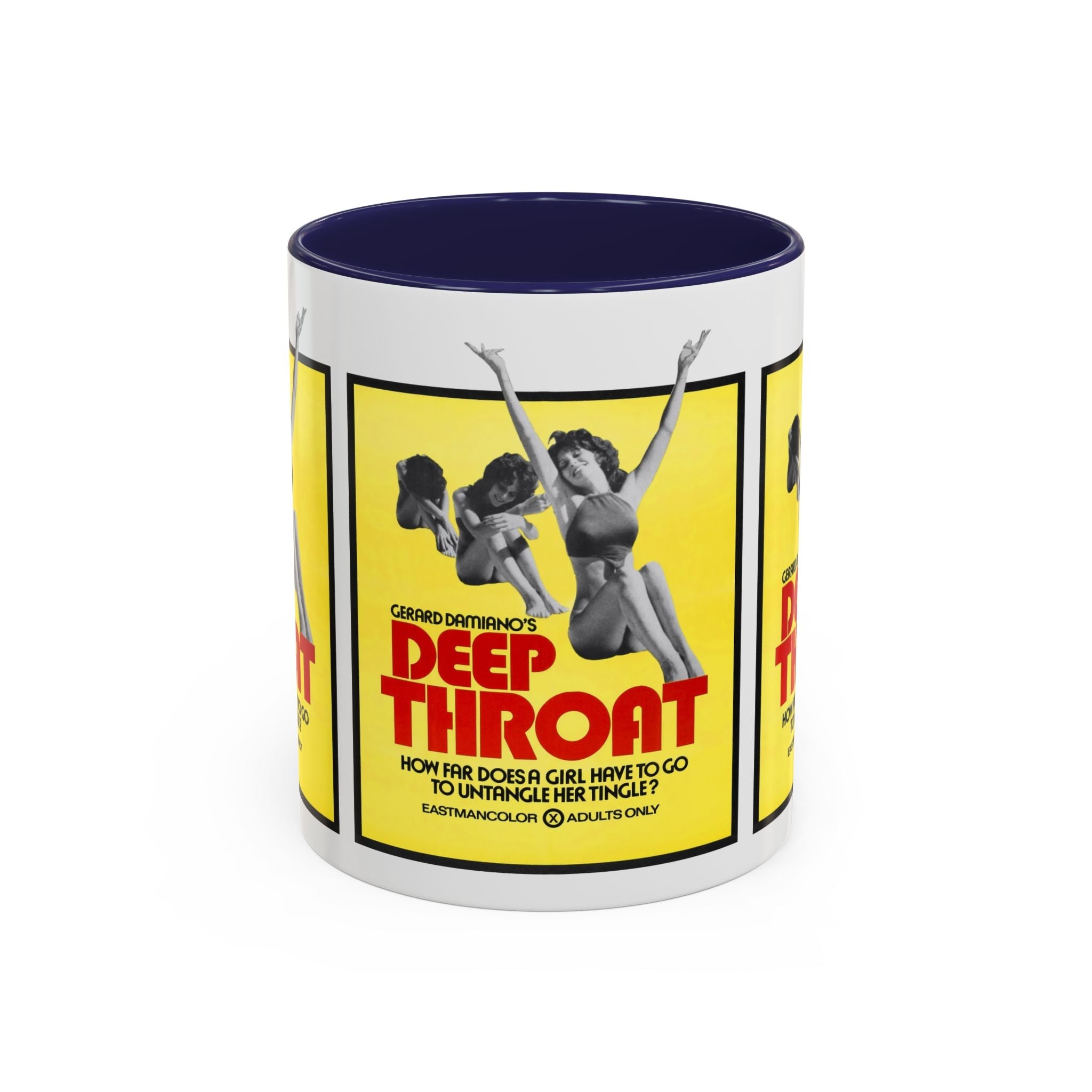 Cult Classic Movie Poster Art Accent Coffee Mug (11, 15oz) - Deep Throat 1972 - POPvault