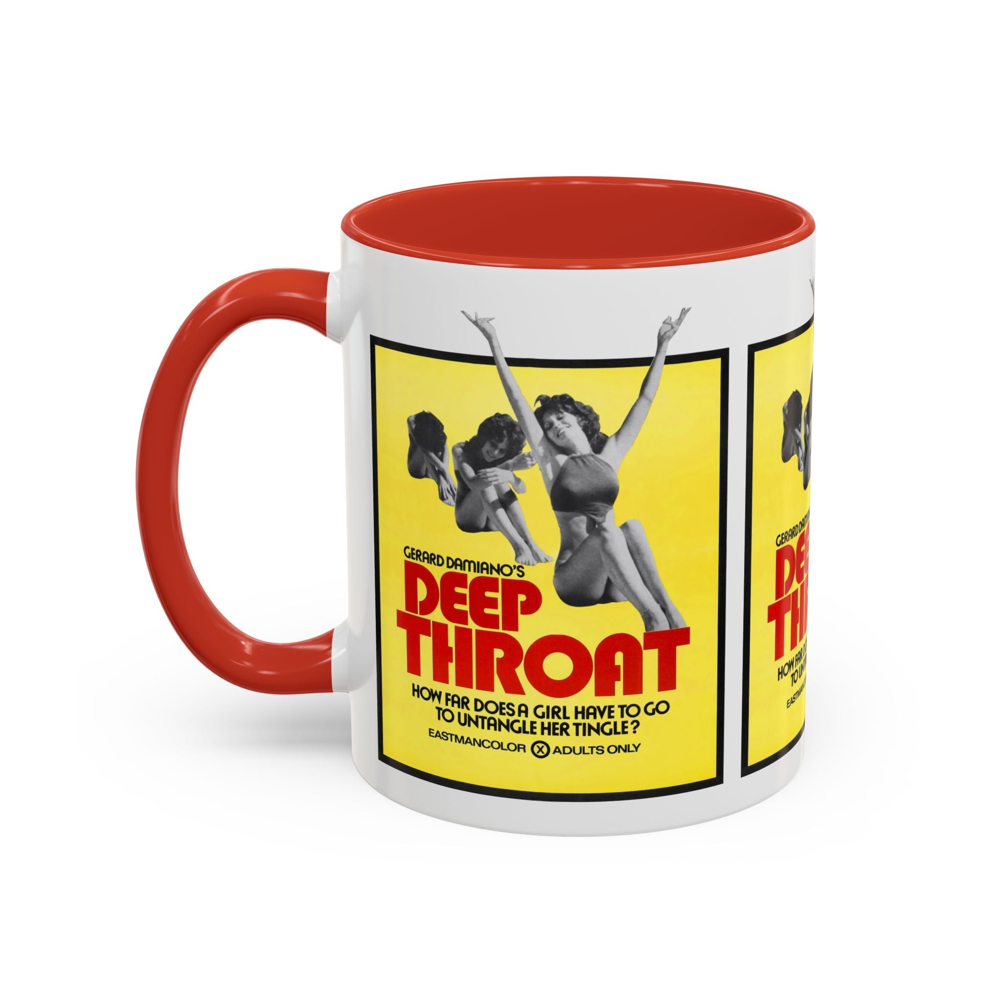 Cult Classic Movie Poster Art Accent Coffee Mug (11, 15oz) - Deep Throat 1972 - POPvault