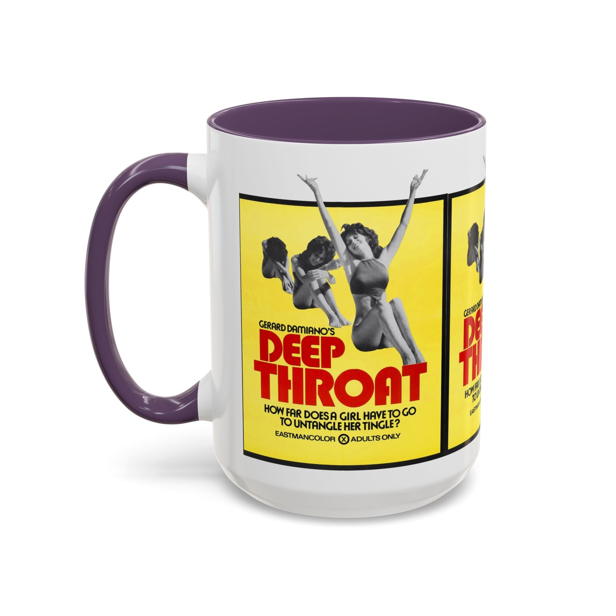 Cult Classic Movie Poster Art Accent Coffee Mug (11, 15oz) - Deep Throat 1972 - POPvault