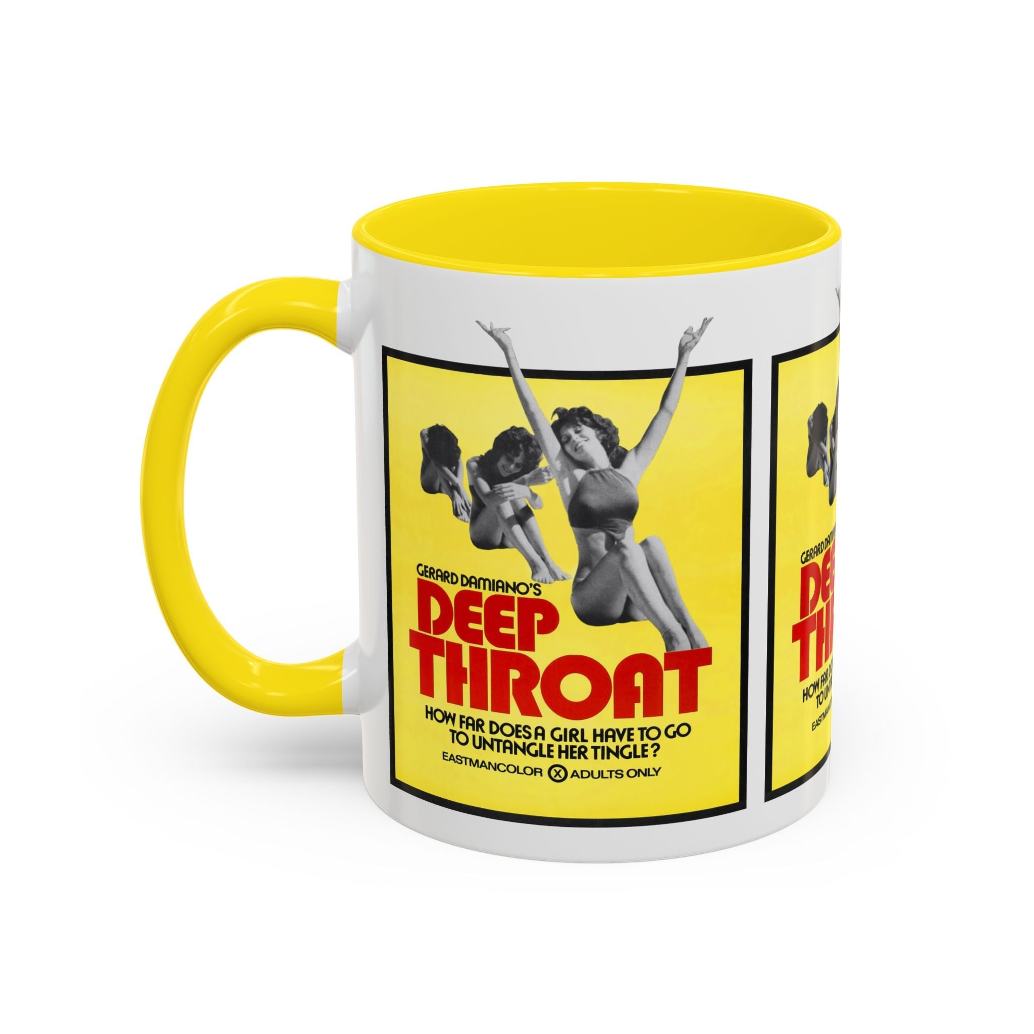 Cult Classic Movie Poster Art Accent Coffee Mug (11, 15oz) - Deep Throat 1972 - POPvault
