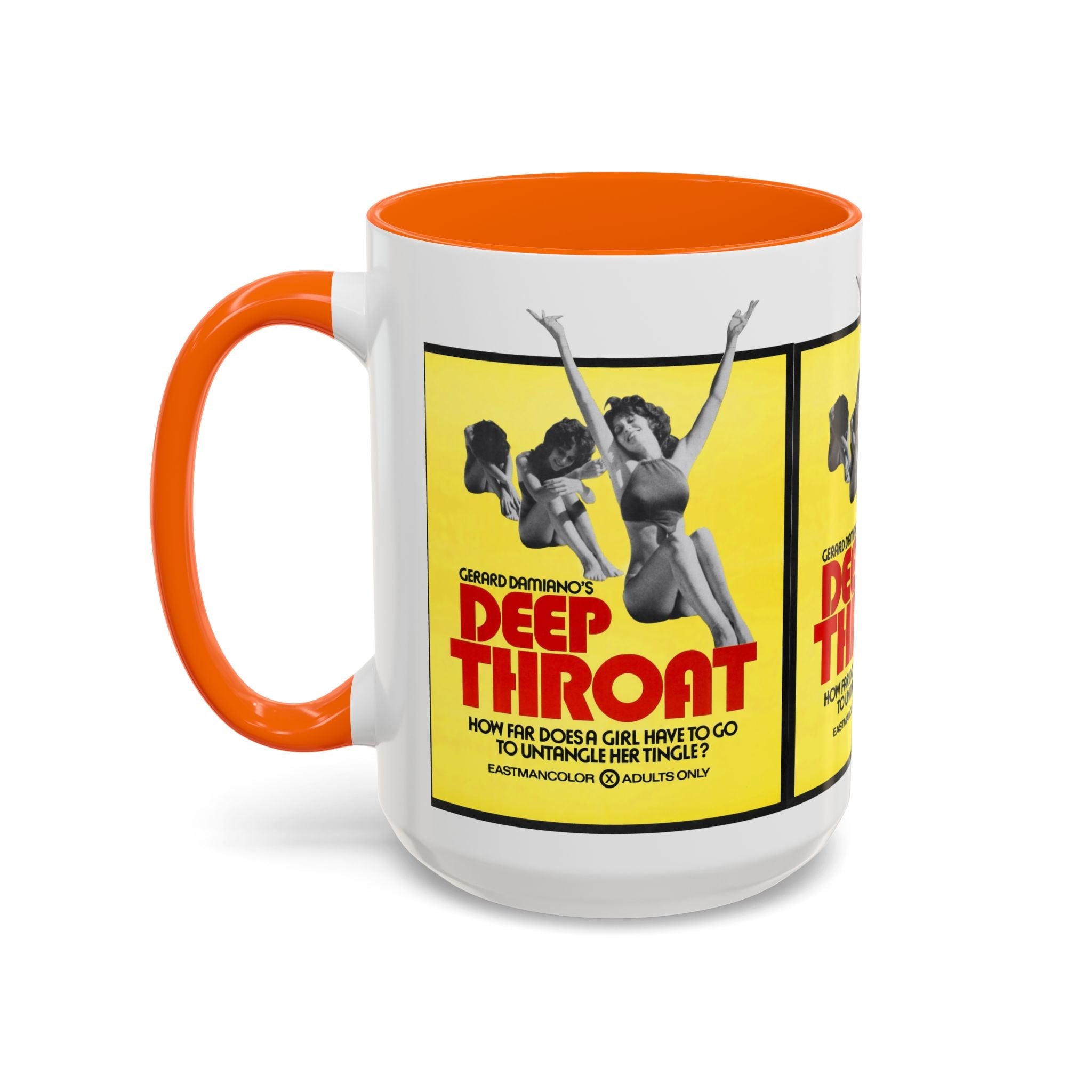 Cult Classic Movie Poster Art Accent Coffee Mug (11, 15oz) - Deep Throat 1972 - POPvault
