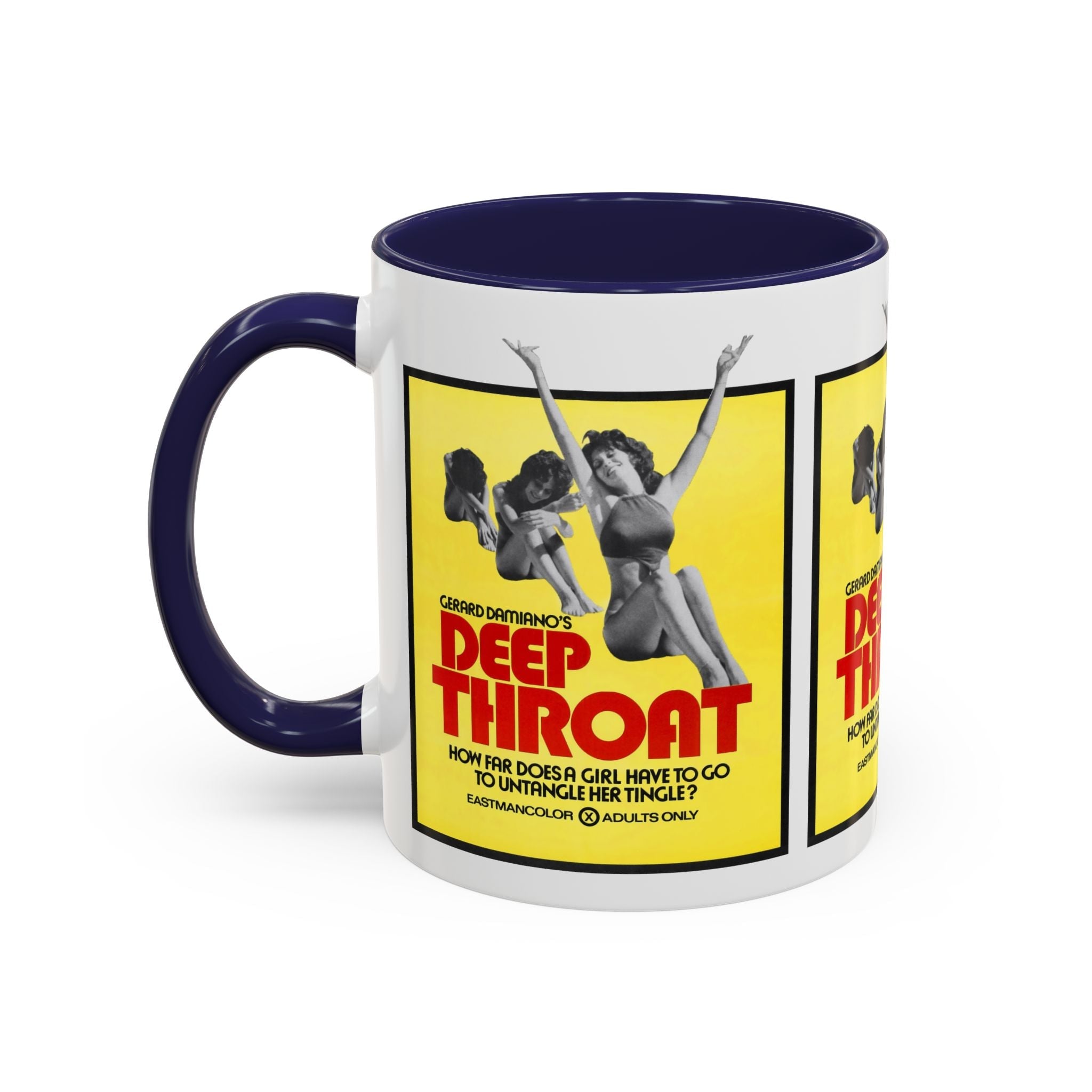 Cult Classic Movie Poster Art Accent Coffee Mug (11, 15oz) - Deep Throat 1972 - POPvault