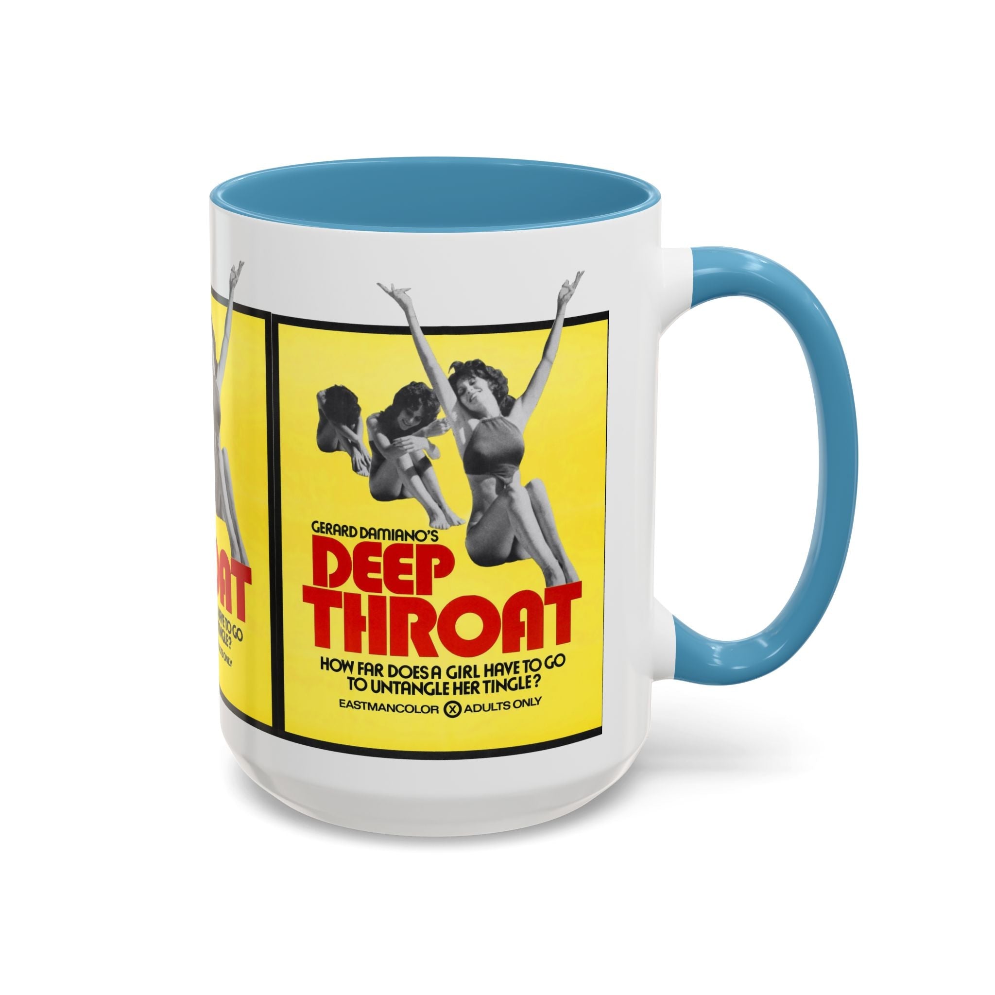 Cult Classic Movie Poster Art Accent Coffee Mug (11, 15oz) - Deep Throat 1972 - POPvault