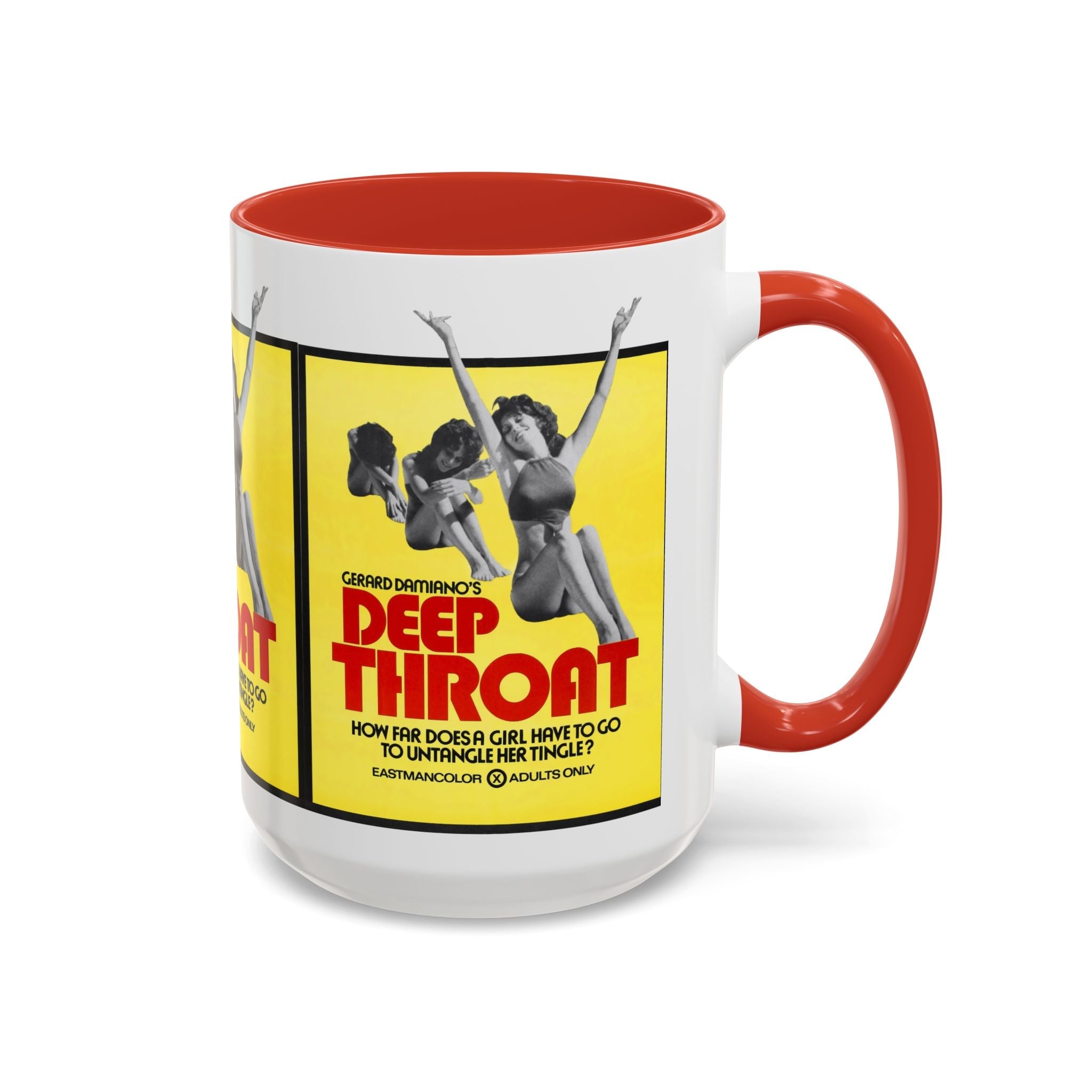 Cult Classic Movie Poster Art Accent Coffee Mug (11, 15oz) - Deep Throat 1972 - POPvault