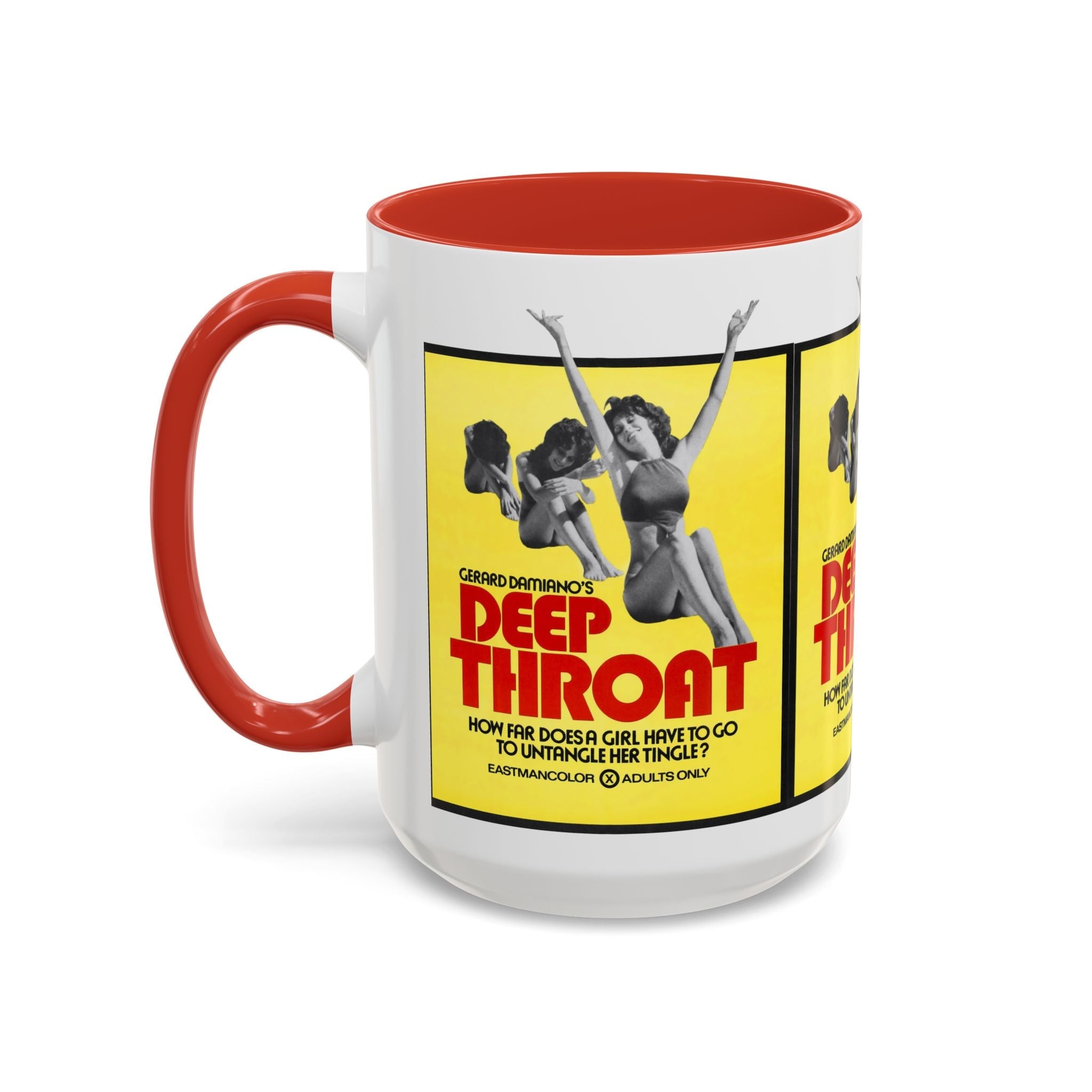 Cult Classic Movie Poster Art Accent Coffee Mug (11, 15oz) - Deep Throat 1972 - POPvault