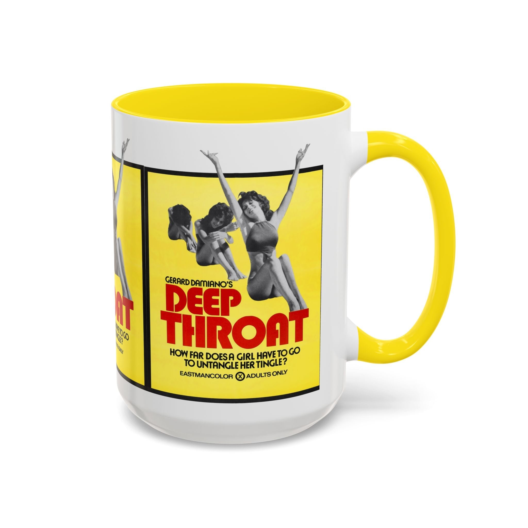 Cult Classic Movie Poster Art Accent Coffee Mug (11, 15oz) - Deep Throat 1972 - POPvault