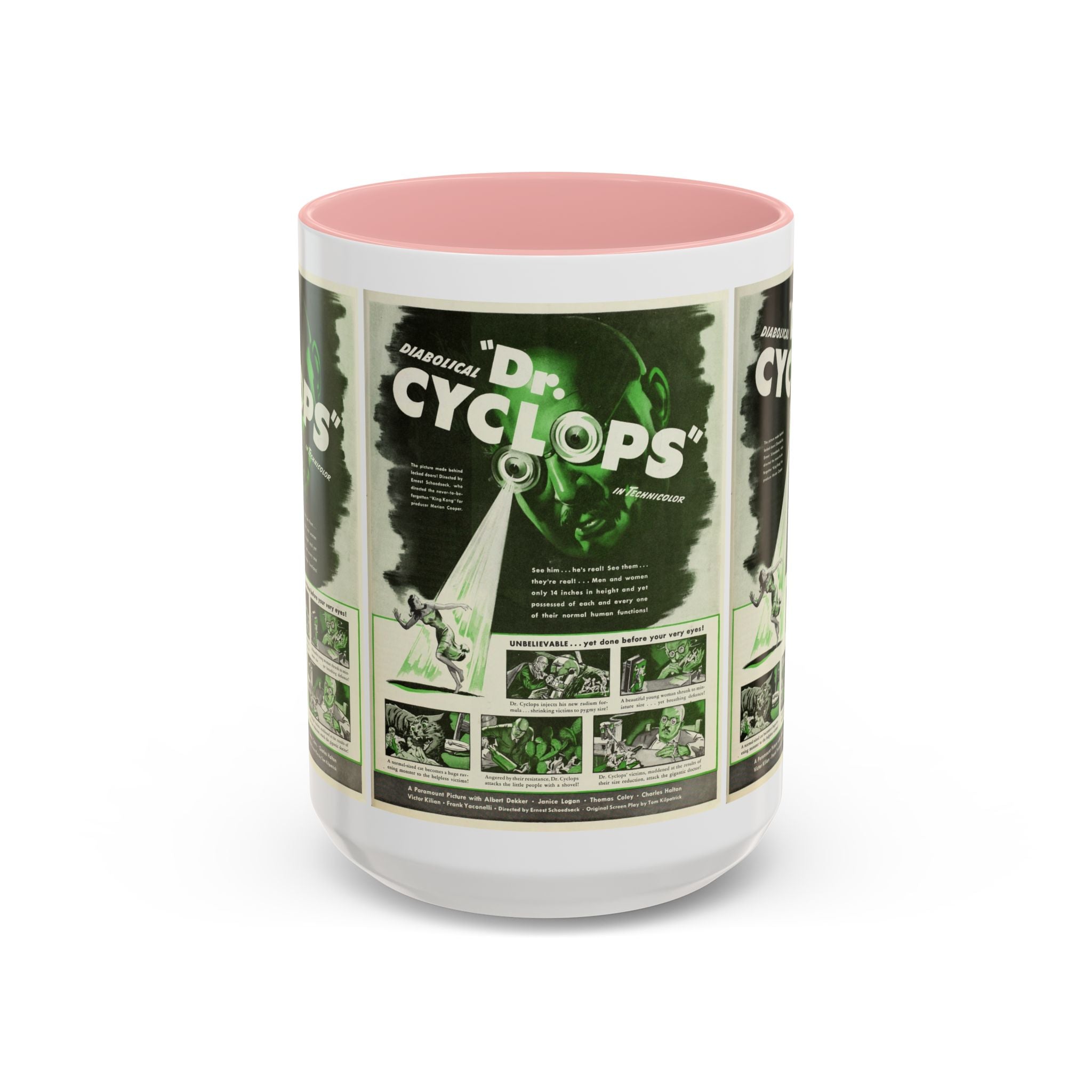 Cult Classic Movie Poster Art Accent Coffee Mug (11, 15oz) - Diabolical Dr. Cyclops 1940 - POPvault