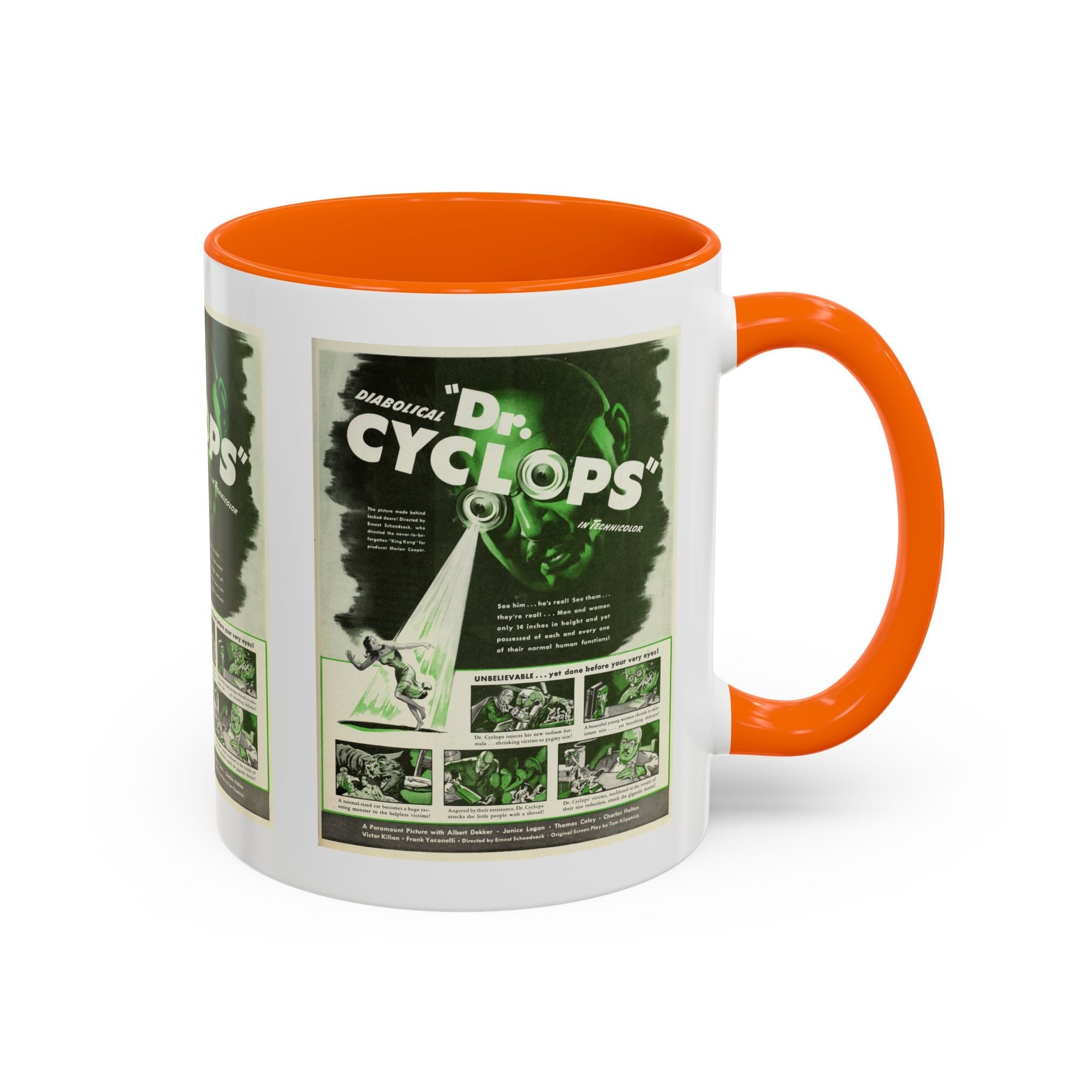 Cult Classic Movie Poster Art Accent Coffee Mug (11, 15oz) - Diabolical Dr. Cyclops 1940 - POPvault