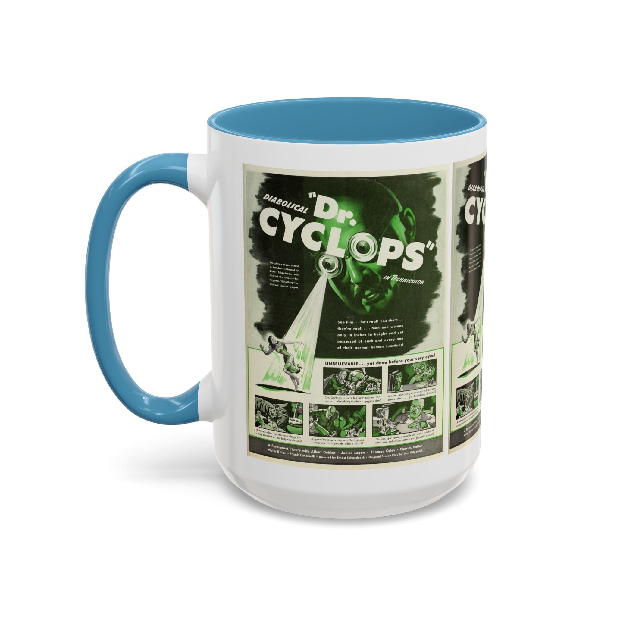 Cult Classic Movie Poster Art Accent Coffee Mug (11, 15oz) - Diabolical Dr. Cyclops 1940 - POPvault