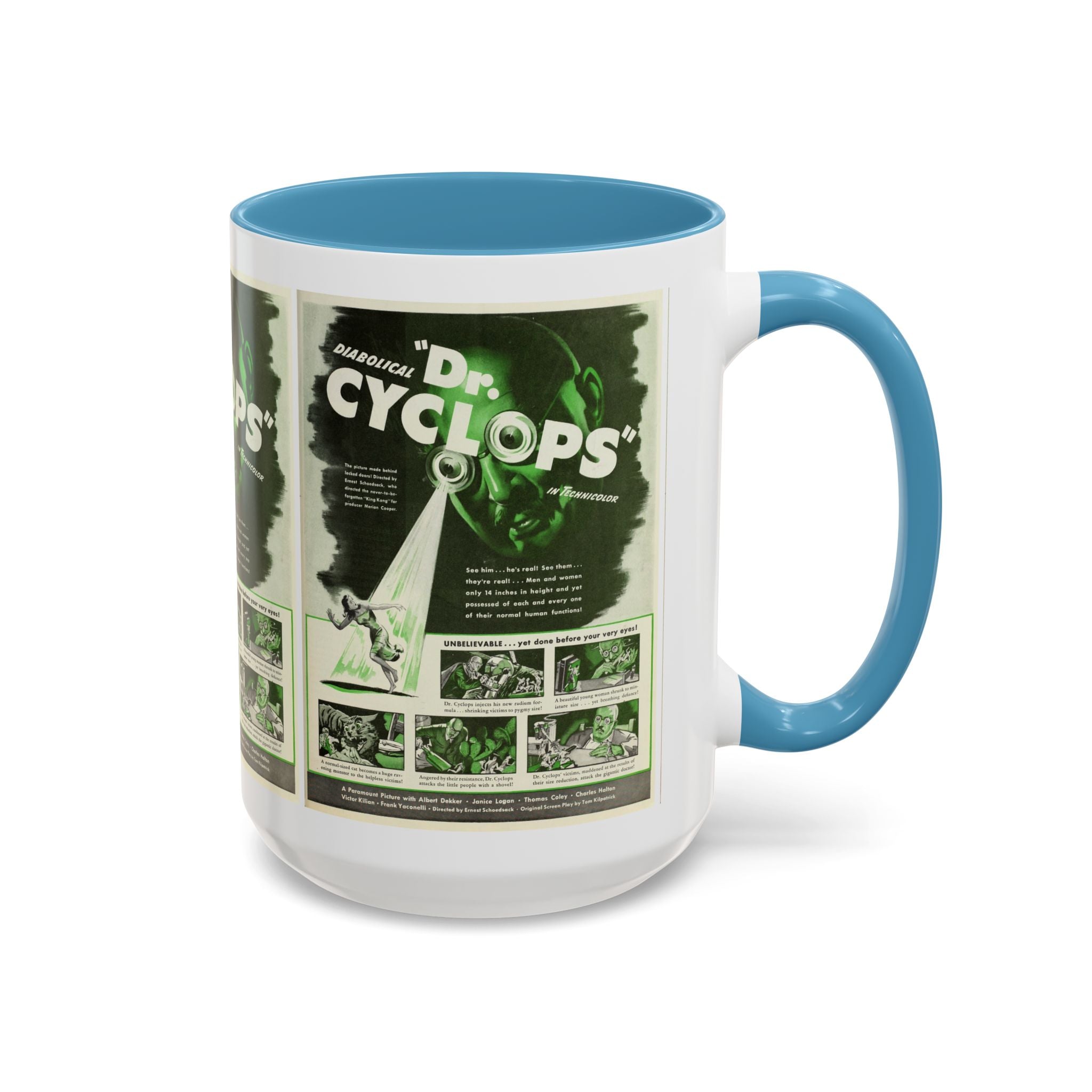 Cult Classic Movie Poster Art Accent Coffee Mug (11, 15oz) - Diabolical Dr. Cyclops 1940 - POPvault