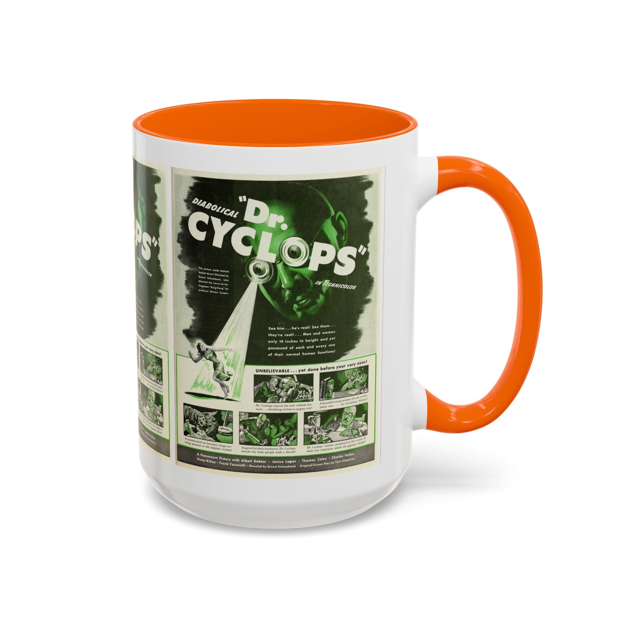 Cult Classic Movie Poster Art Accent Coffee Mug (11, 15oz) - Diabolical Dr. Cyclops 1940 - POPvault