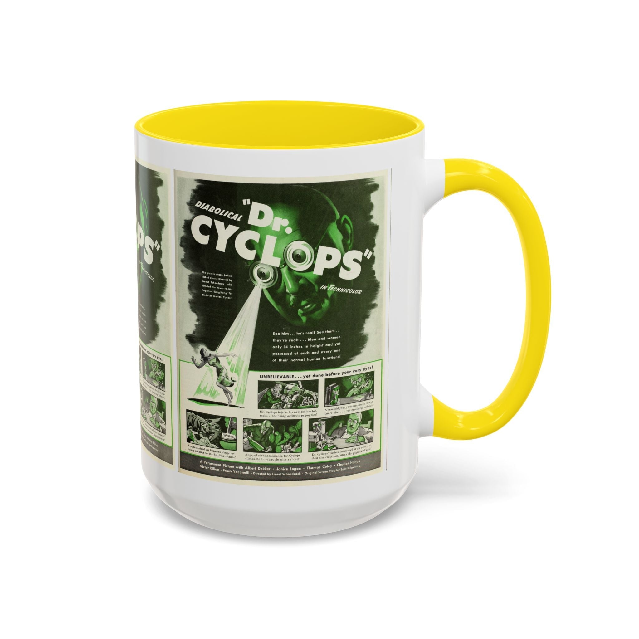 Cult Classic Movie Poster Art Accent Coffee Mug (11, 15oz) - Diabolical Dr. Cyclops 1940 - POPvault