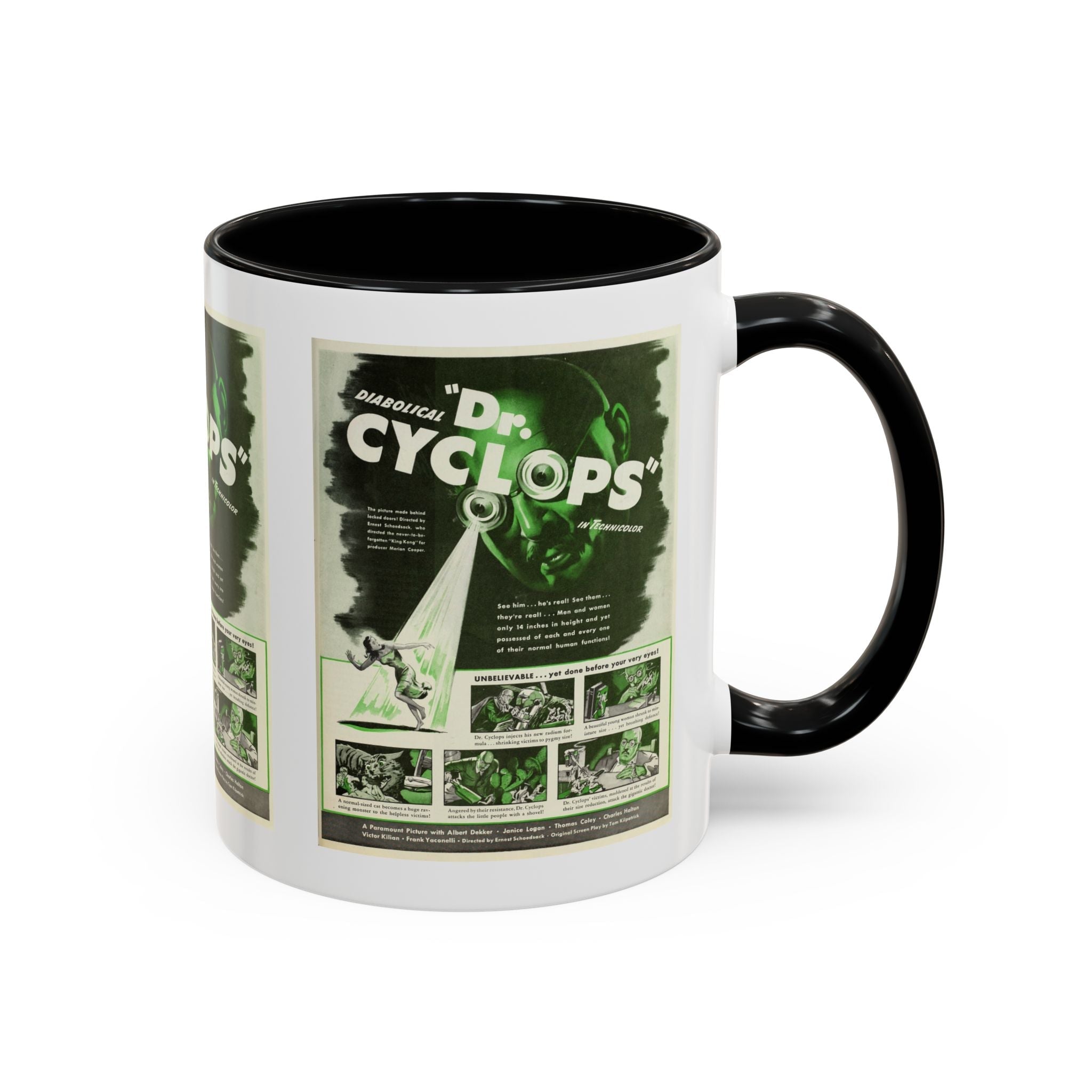 Cult Classic Movie Poster Art Accent Coffee Mug (11, 15oz) - Diabolical Dr. Cyclops 1940 - POPvault