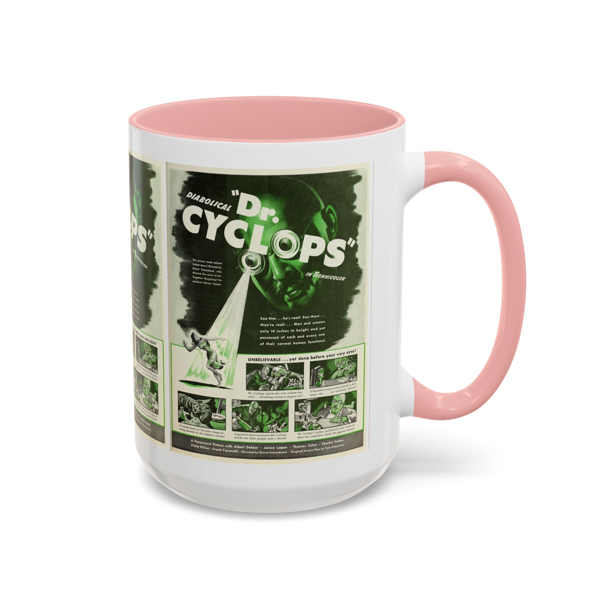 Cult Classic Movie Poster Art Accent Coffee Mug (11, 15oz) - Diabolical Dr. Cyclops 1940 - POPvault