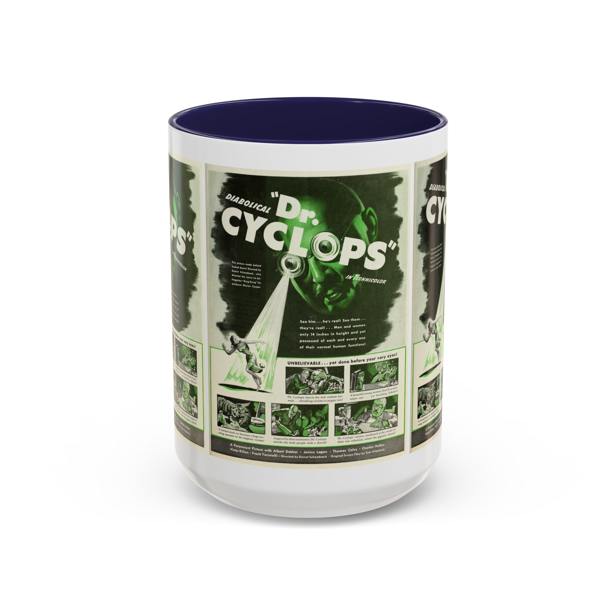 Cult Classic Movie Poster Art Accent Coffee Mug (11, 15oz) - Diabolical Dr. Cyclops 1940 - POPvault