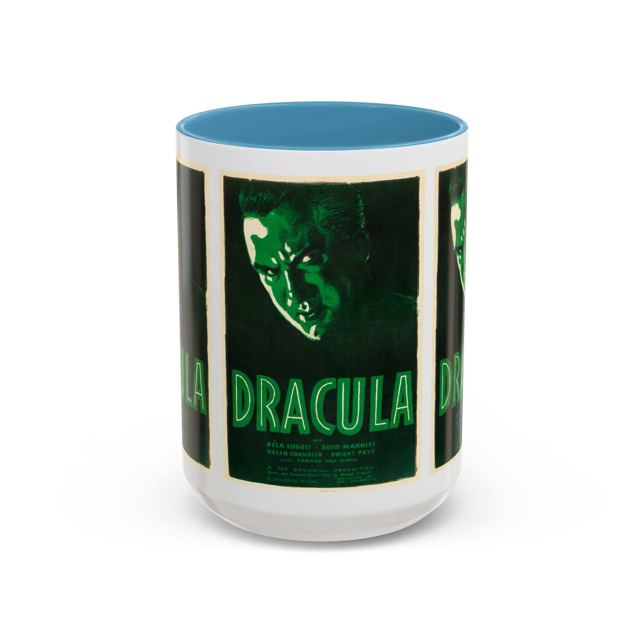 Cult Classic Movie Poster Art Accent Coffee Mug (11, 15oz) - Dracula Re - Issue 1938 - POPvault