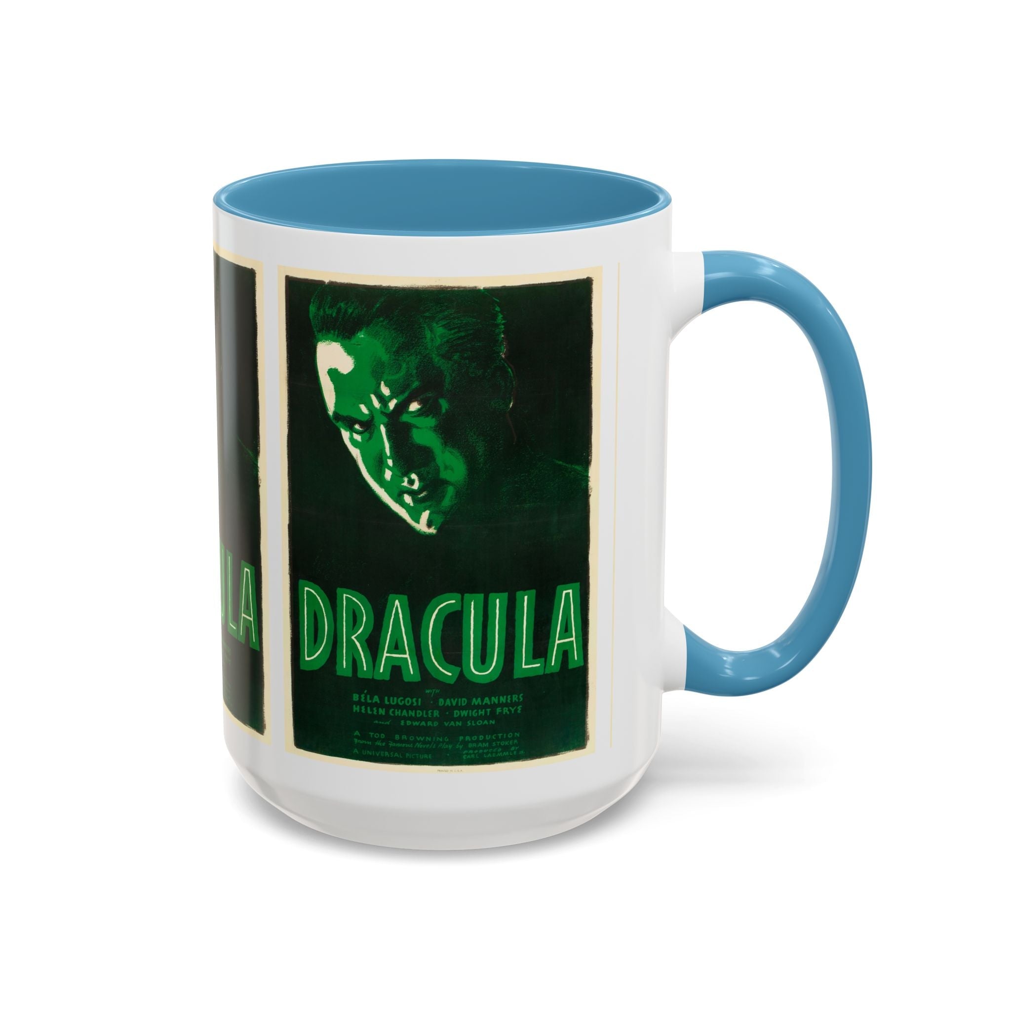 Cult Classic Movie Poster Art Accent Coffee Mug (11, 15oz) - Dracula Re - Issue 1938 - POPvault