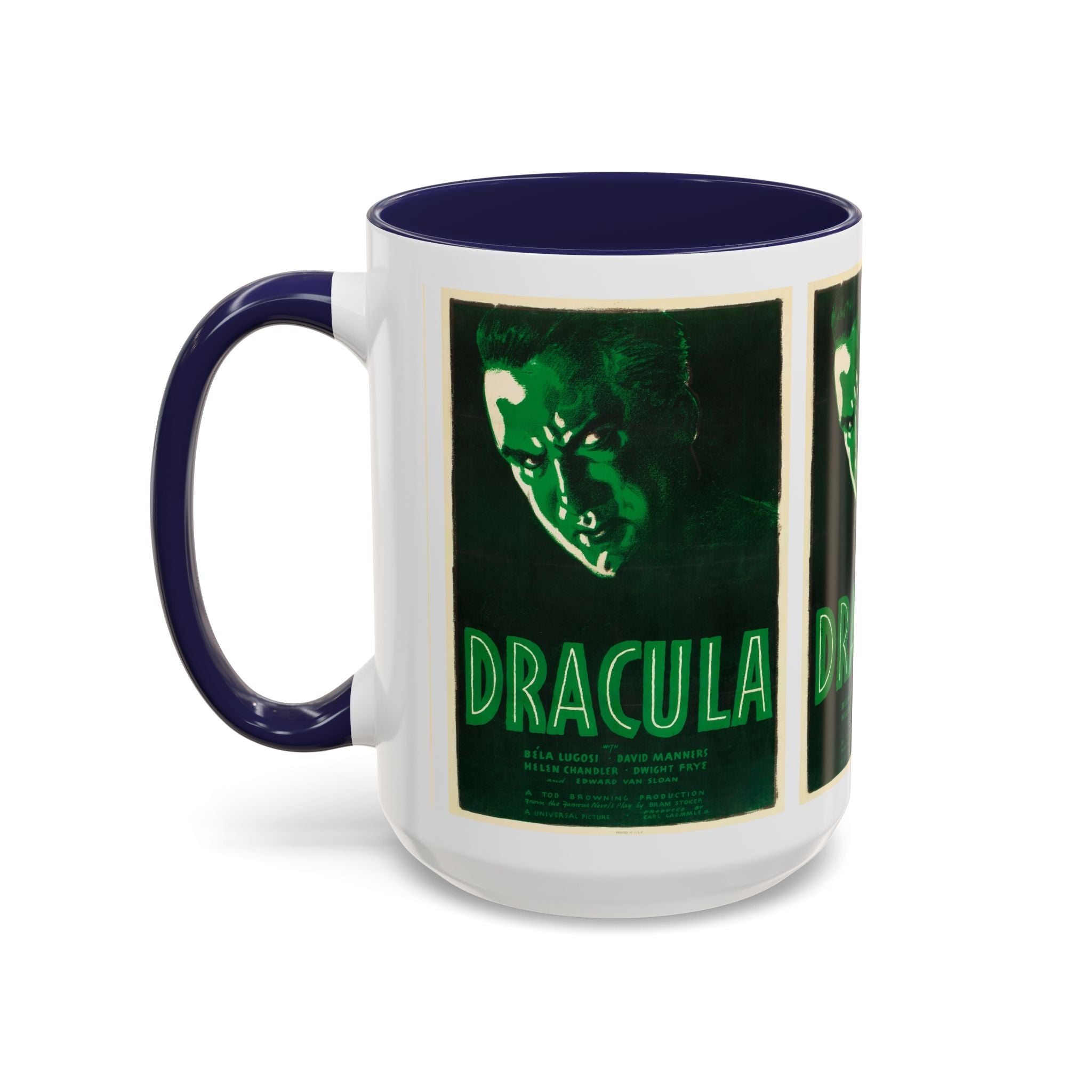 Cult Classic Movie Poster Art Accent Coffee Mug (11, 15oz) - Dracula Re - Issue 1938 - POPvault