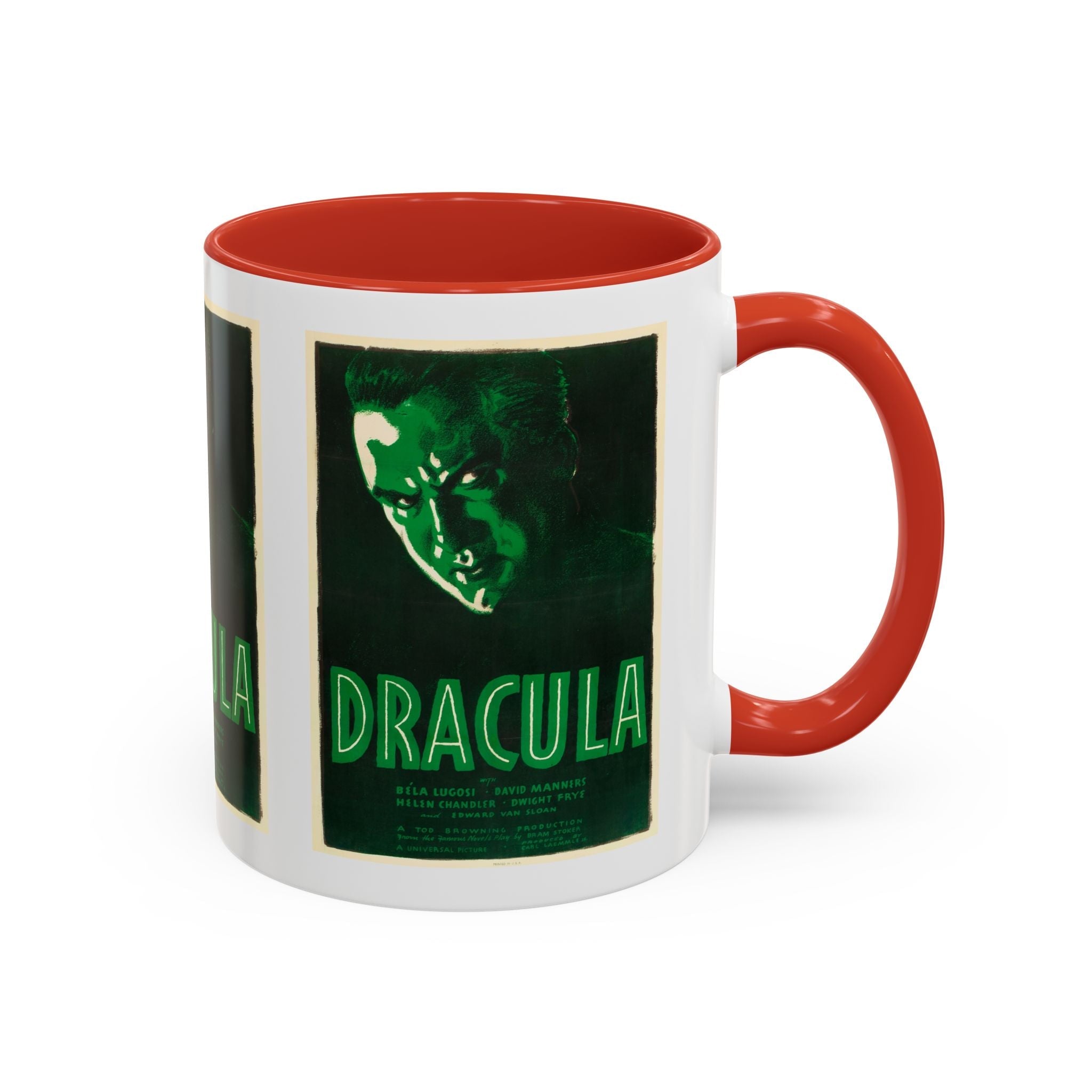 Cult Classic Movie Poster Art Accent Coffee Mug (11, 15oz) - Dracula Re - Issue 1938 - POPvault