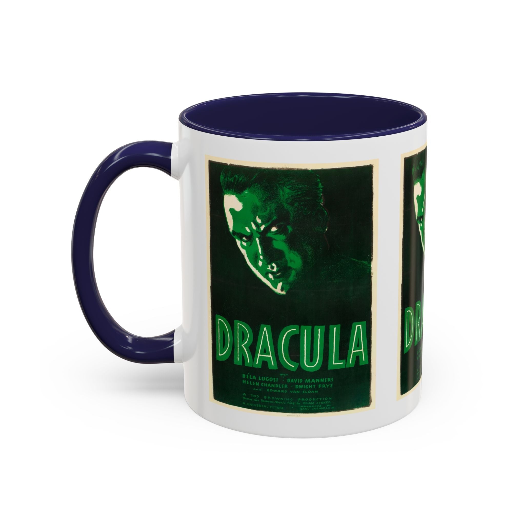 Cult Classic Movie Poster Art Accent Coffee Mug (11, 15oz) - Dracula Re - Issue 1938 - POPvault