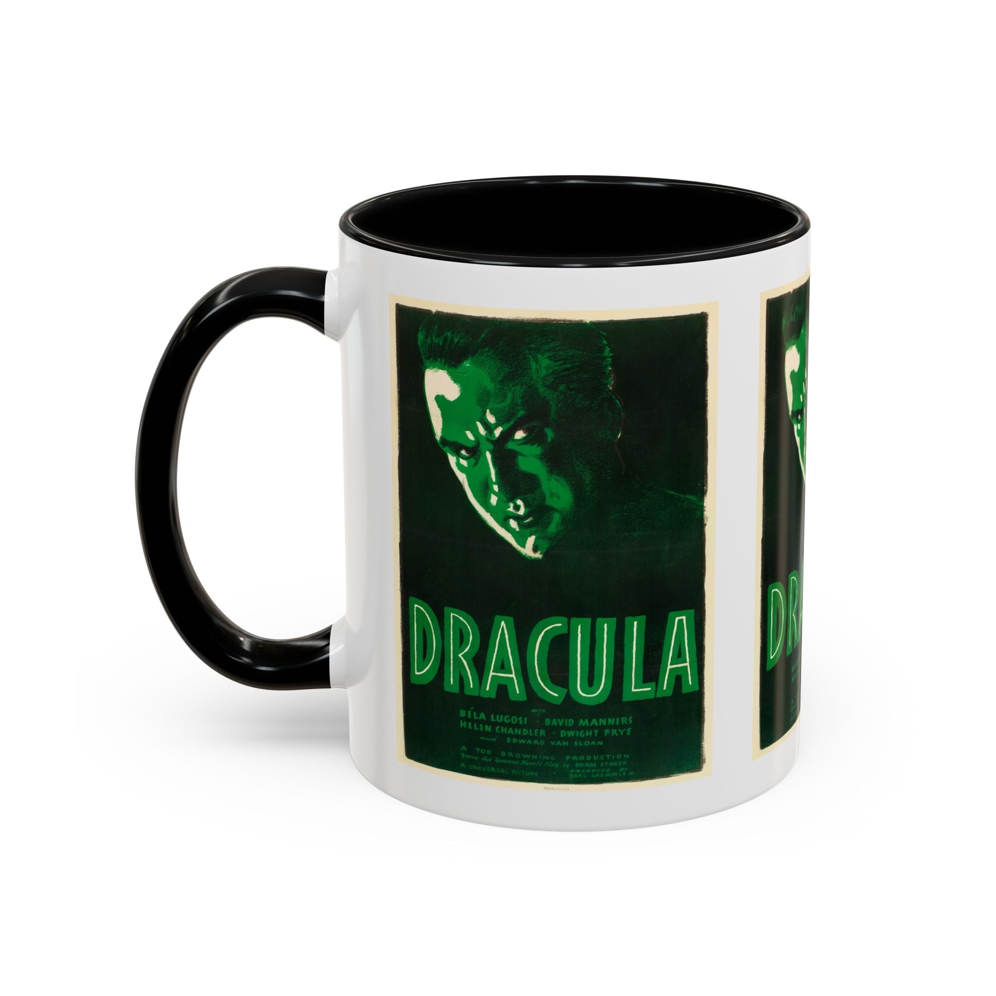 Cult Classic Movie Poster Art Accent Coffee Mug (11, 15oz) - Dracula Re - Issue 1938 - POPvault