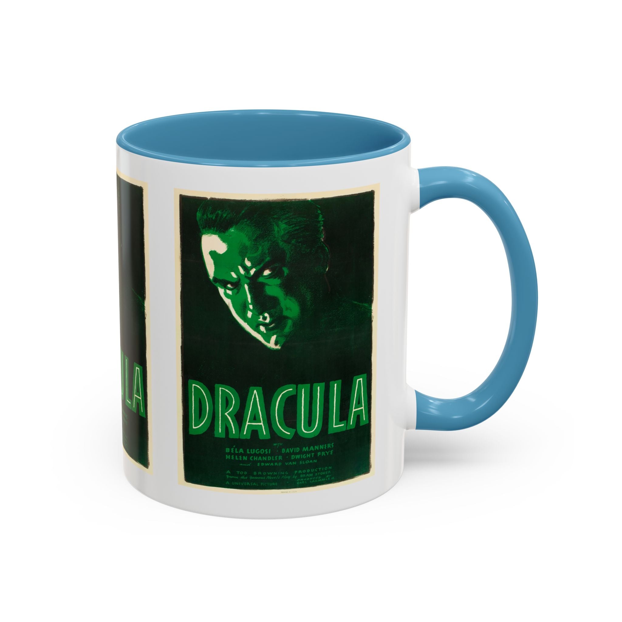 Cult Classic Movie Poster Art Accent Coffee Mug (11, 15oz) - Dracula Re - Issue 1938 - POPvault