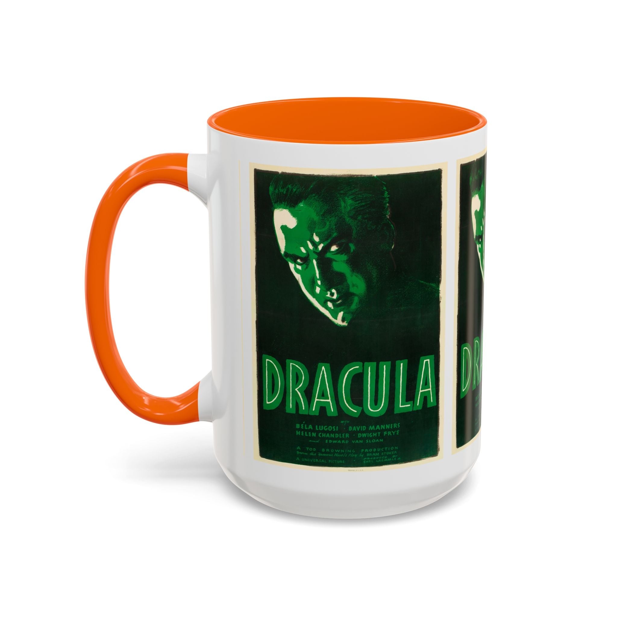Cult Classic Movie Poster Art Accent Coffee Mug (11, 15oz) - Dracula Re - Issue 1938 - POPvault