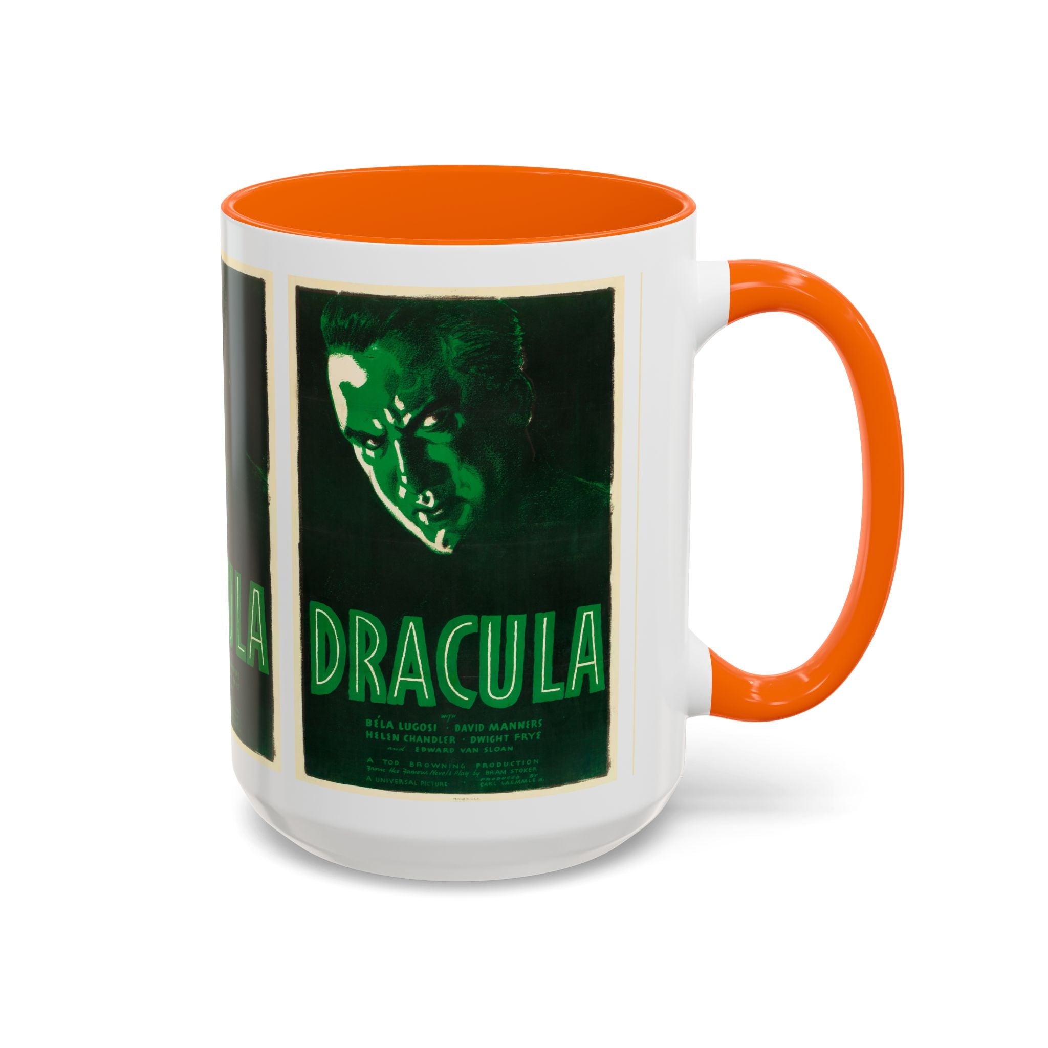 Cult Classic Movie Poster Art Accent Coffee Mug (11, 15oz) - Dracula Re - Issue 1938 - POPvault
