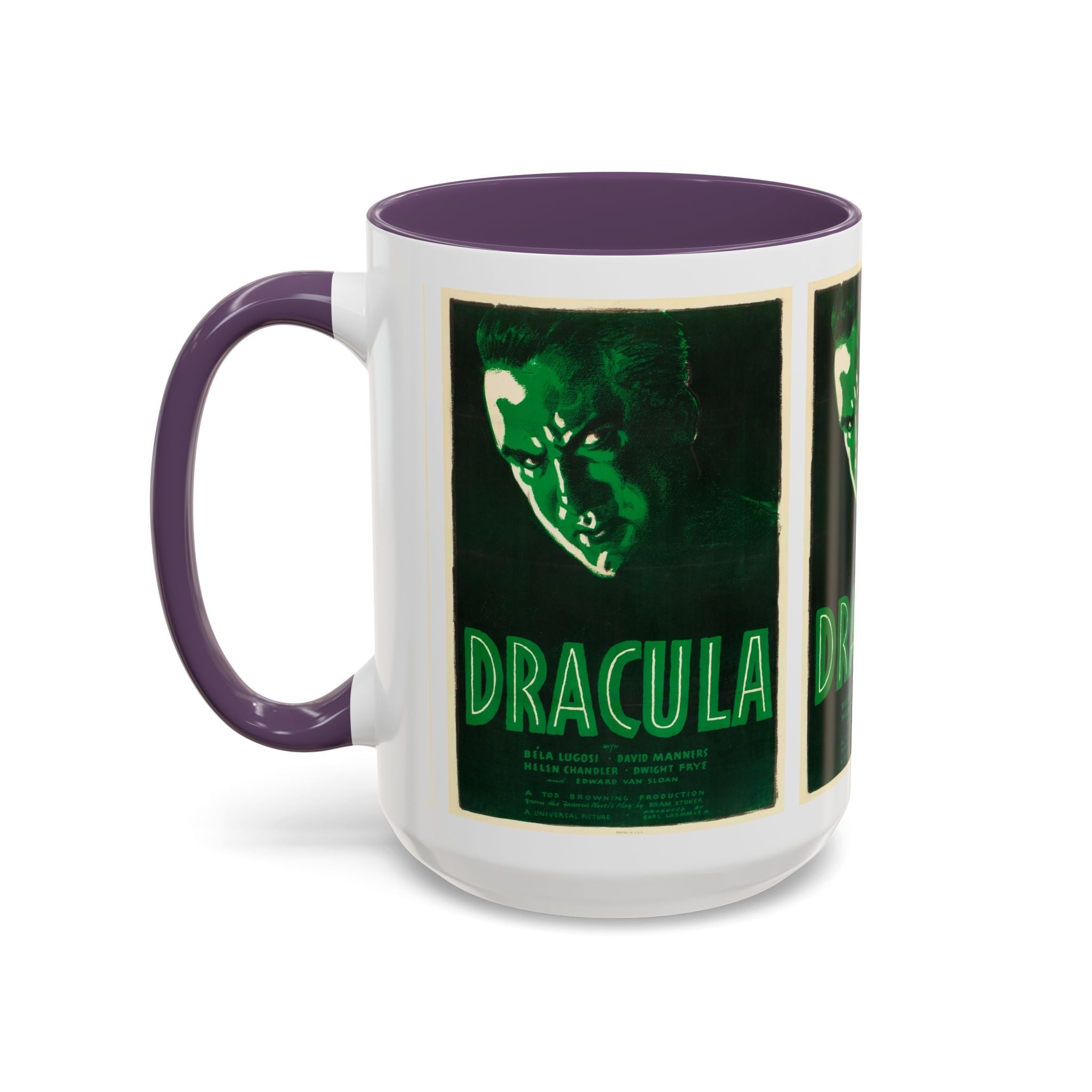 Cult Classic Movie Poster Art Accent Coffee Mug (11, 15oz) - Dracula Re - Issue 1938 - POPvault