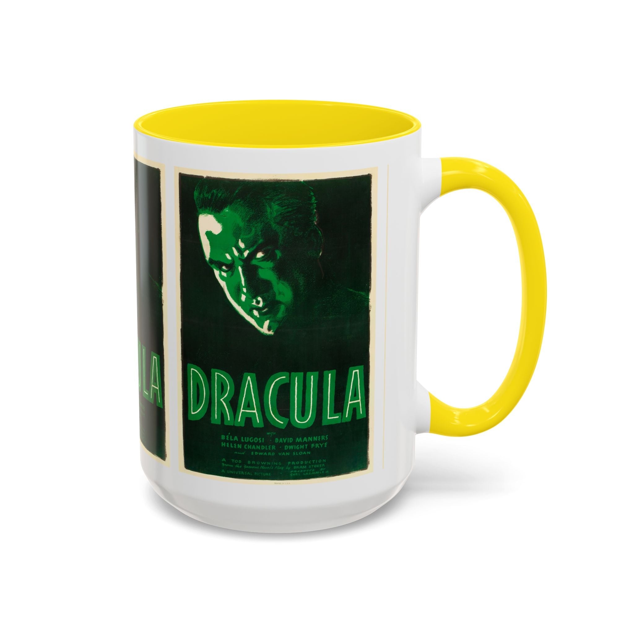 Cult Classic Movie Poster Art Accent Coffee Mug (11, 15oz) - Dracula Re - Issue 1938 - POPvault