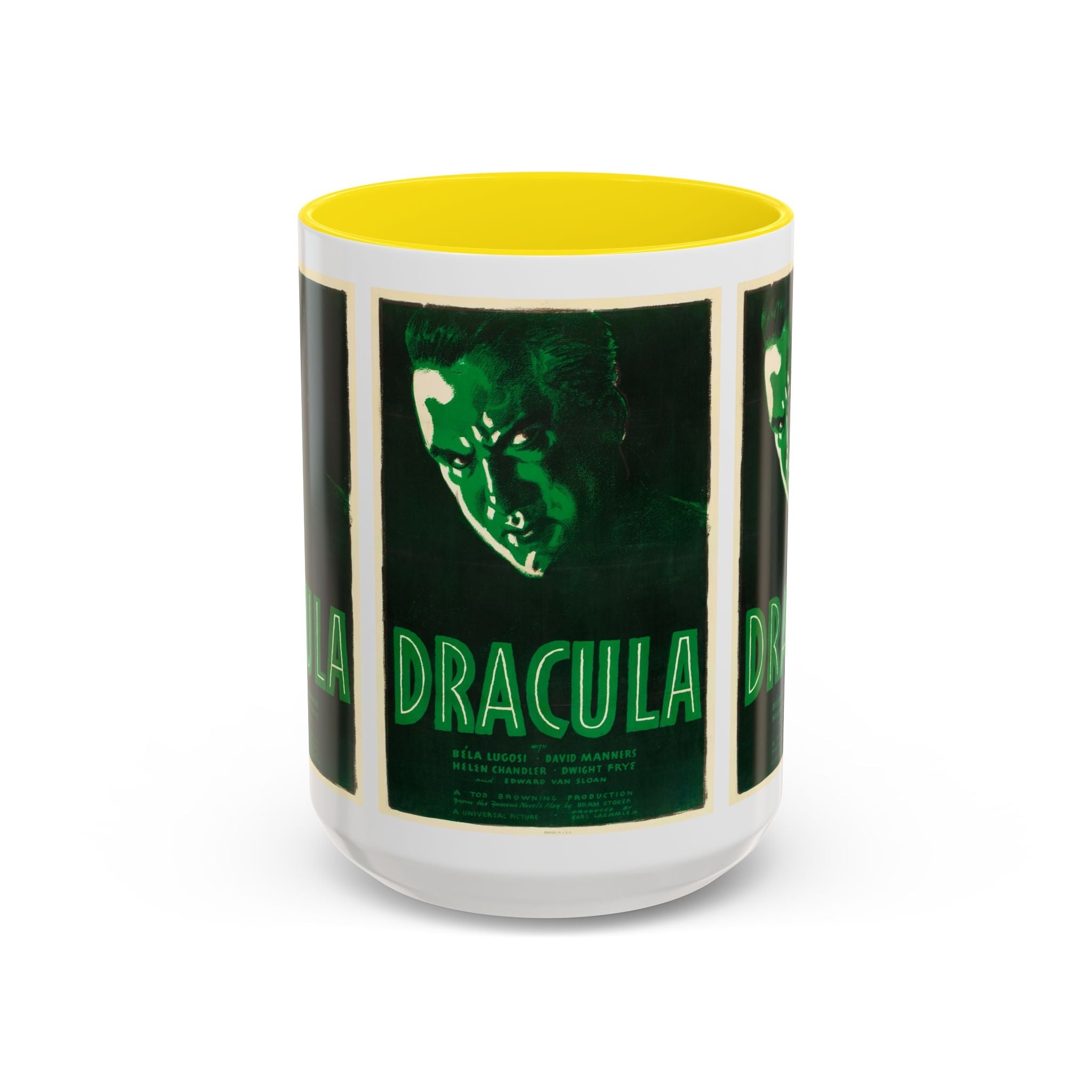 Cult Classic Movie Poster Art Accent Coffee Mug (11, 15oz) - Dracula Re - Issue 1938 - POPvault