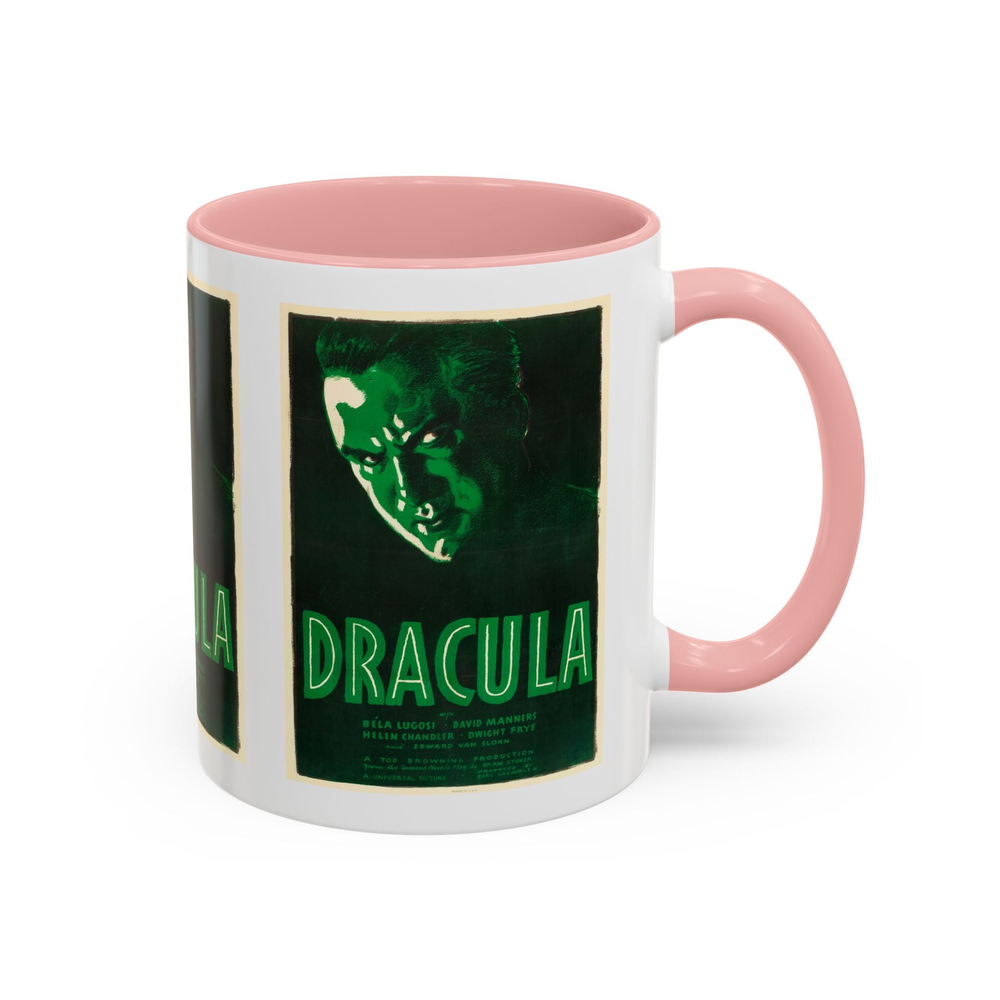 Cult Classic Movie Poster Art Accent Coffee Mug (11, 15oz) - Dracula Re - Issue 1938 - POPvault