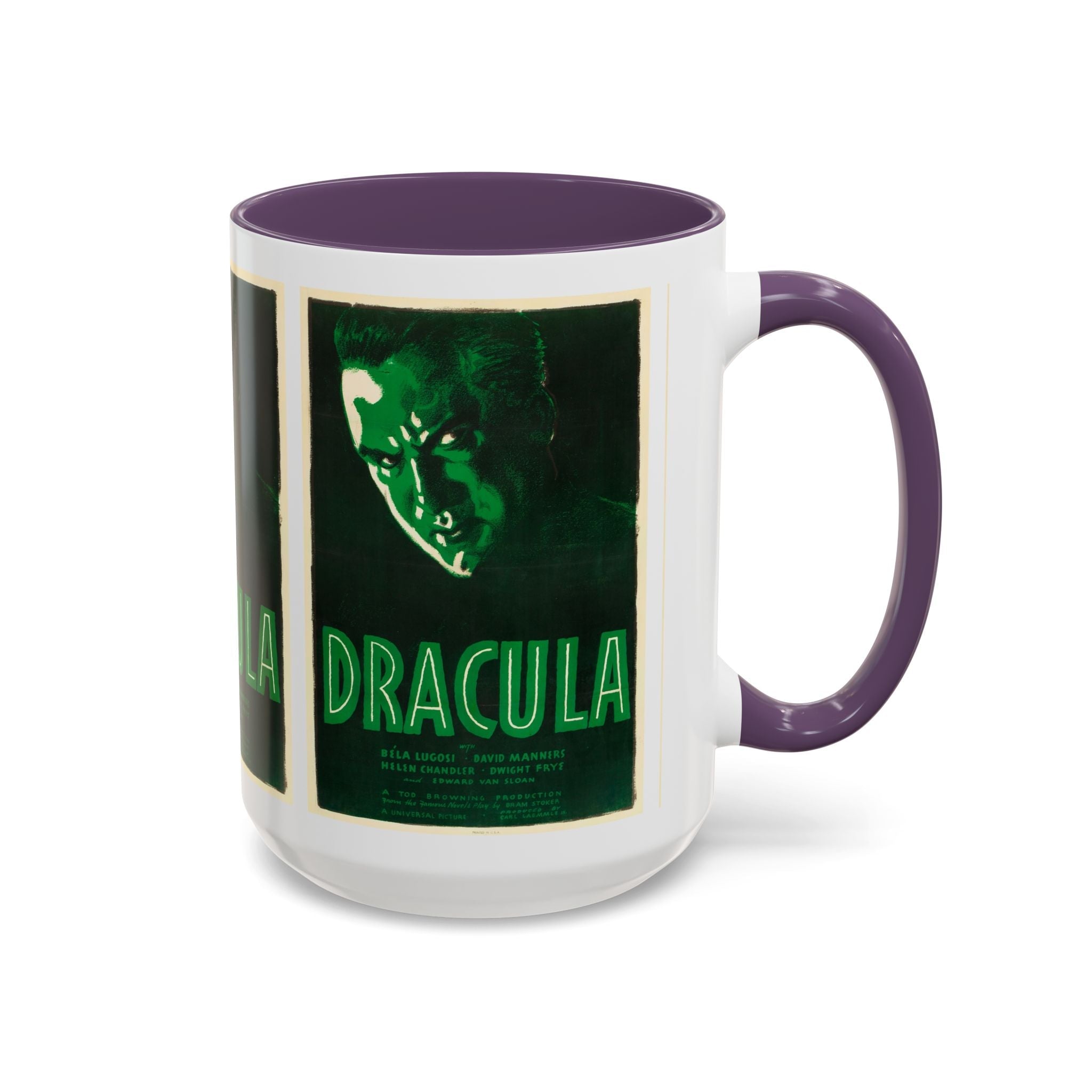 Cult Classic Movie Poster Art Accent Coffee Mug (11, 15oz) - Dracula Re - Issue 1938 - POPvault
