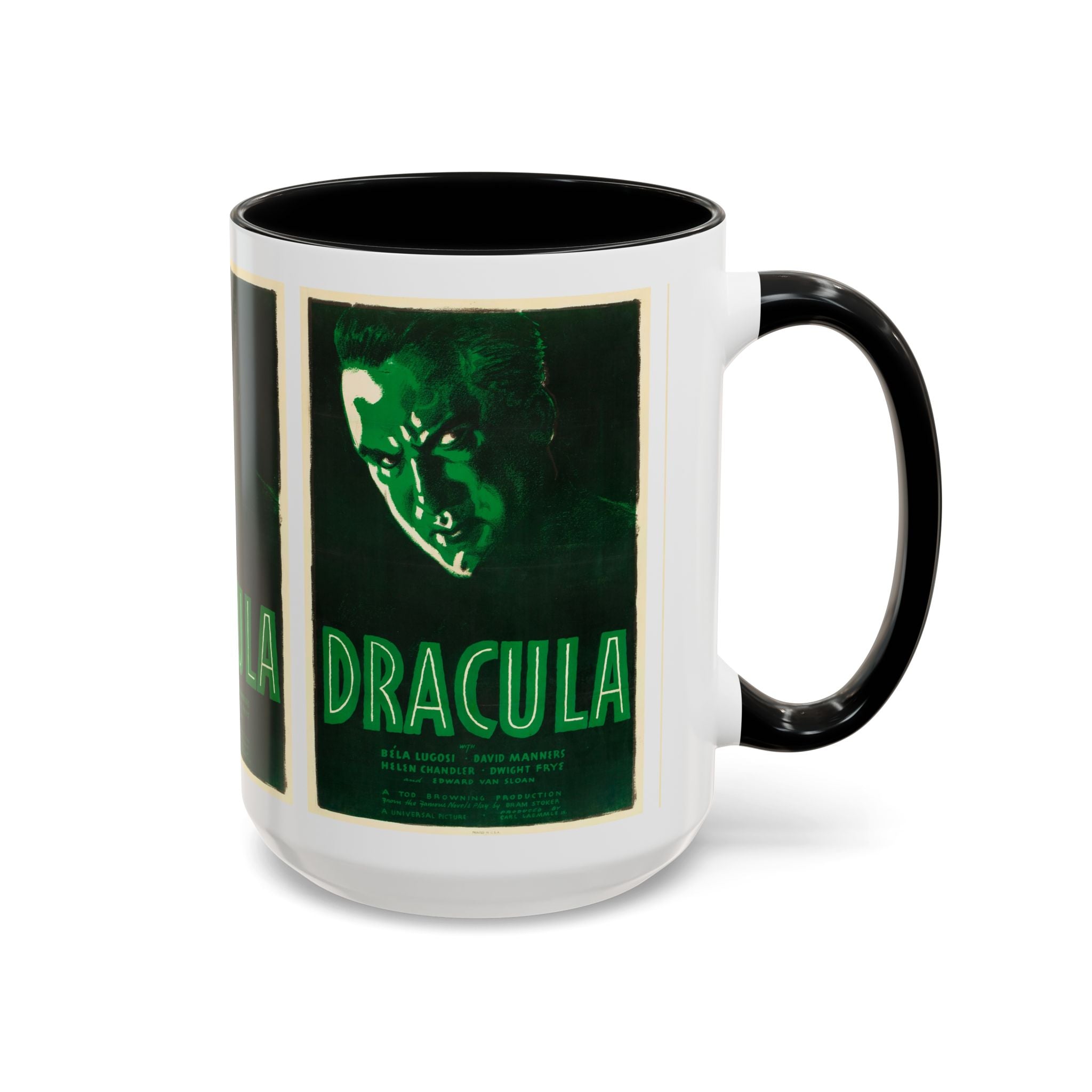 Cult Classic Movie Poster Art Accent Coffee Mug (11, 15oz) - Dracula Re - Issue 1938 - POPvault