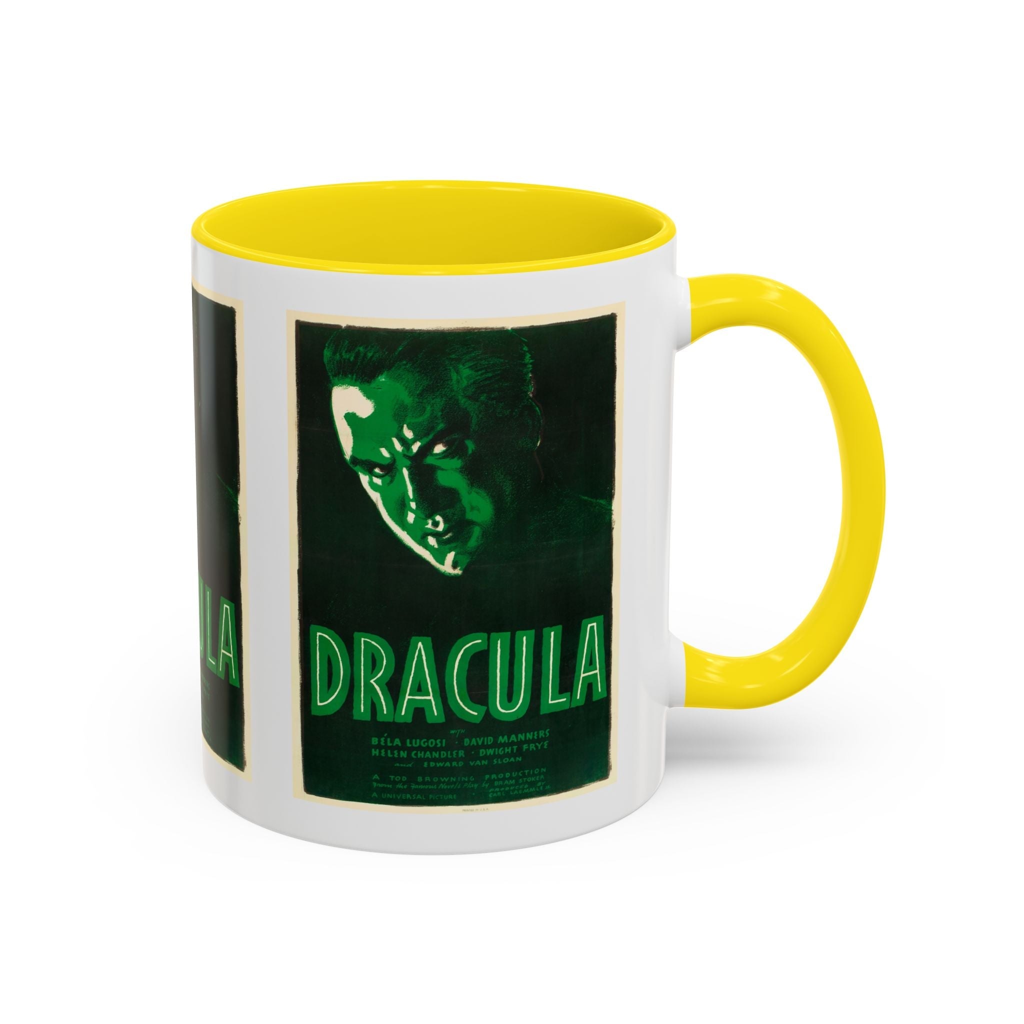 Cult Classic Movie Poster Art Accent Coffee Mug (11, 15oz) - Dracula Re - Issue 1938 - POPvault